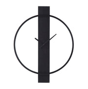 Romane Indoor Iron Wall Clock, Matte Black-Wall Clock-DECOROLALA