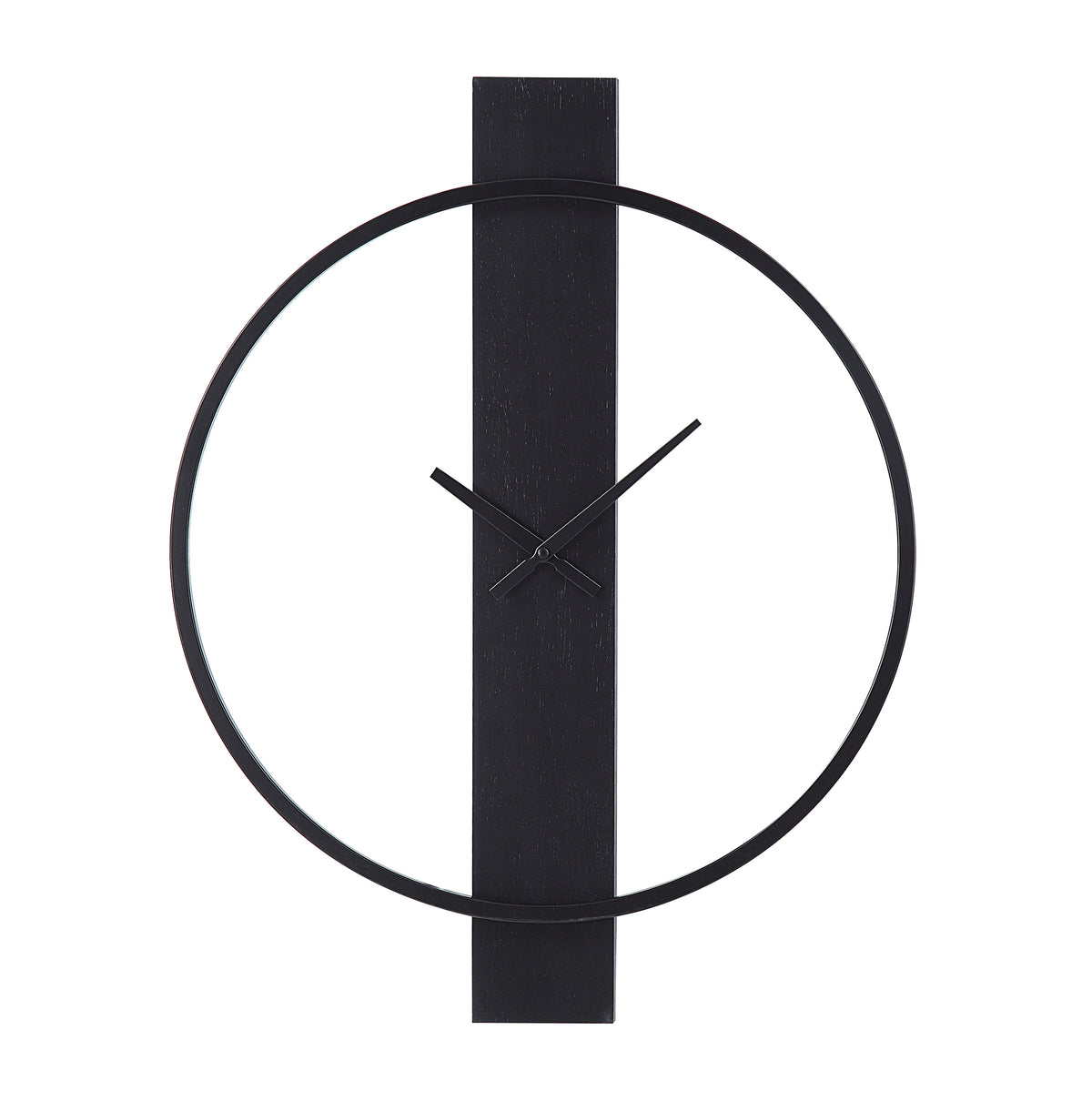 Romane Indoor Iron Wall Clock, Matte Black-Wall Clocks-DECOROLALA
