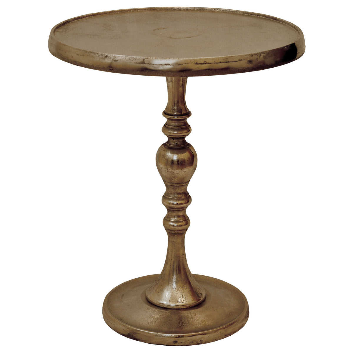Romina Indoor Aluminum Table, Antique Brass-Tables-DECOROLALA