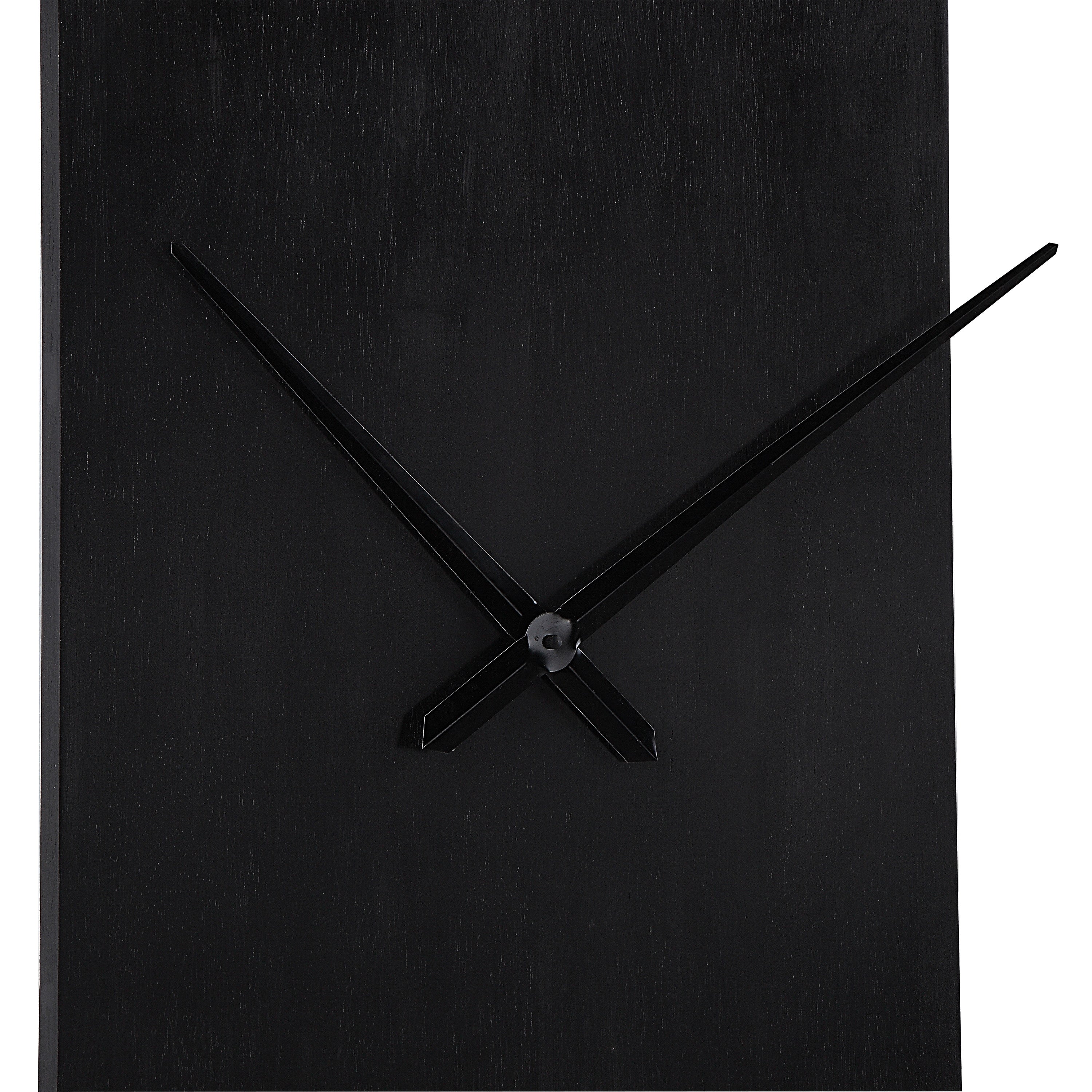 Romy Indoor Iron Wall Clock, Matte Black-Wall Clock-DECOROLALA