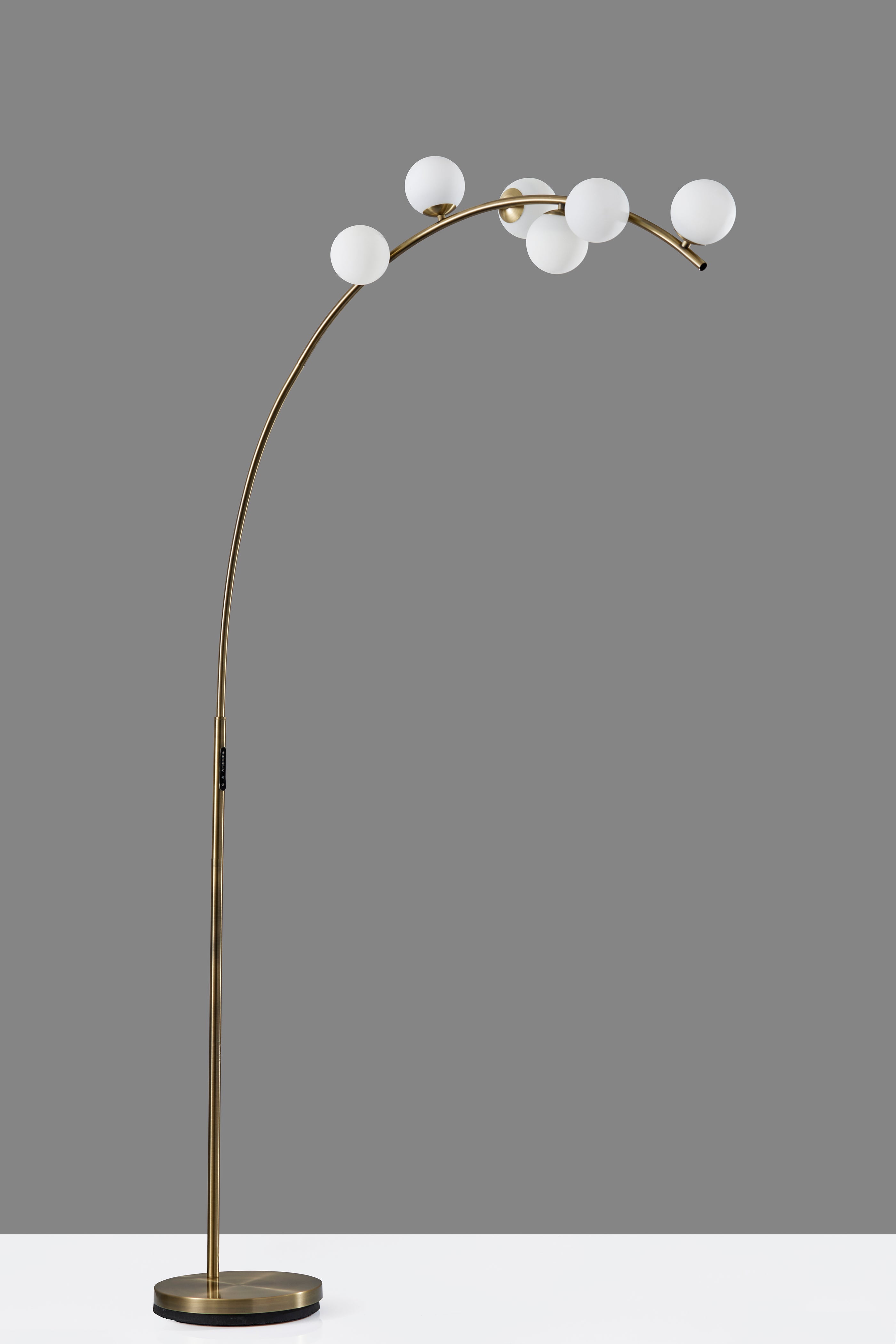 Ronan LED Arc Lamp - 78" Smart Switch Brass-Lighting-DECOROLALA
