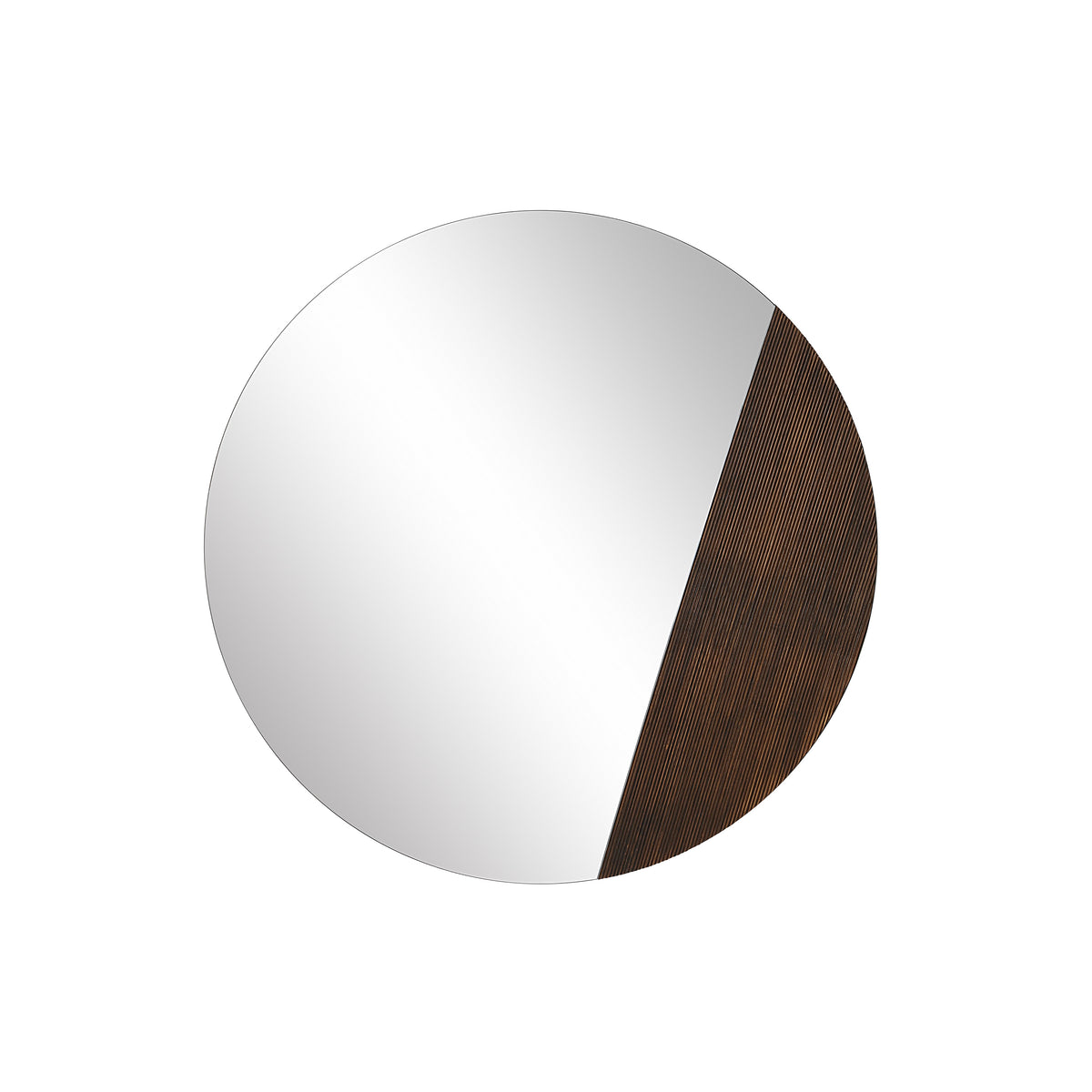Ronda 47.25" H x 47.25" W Wall Mirror, Brown-Mirrors-DECOROLALA