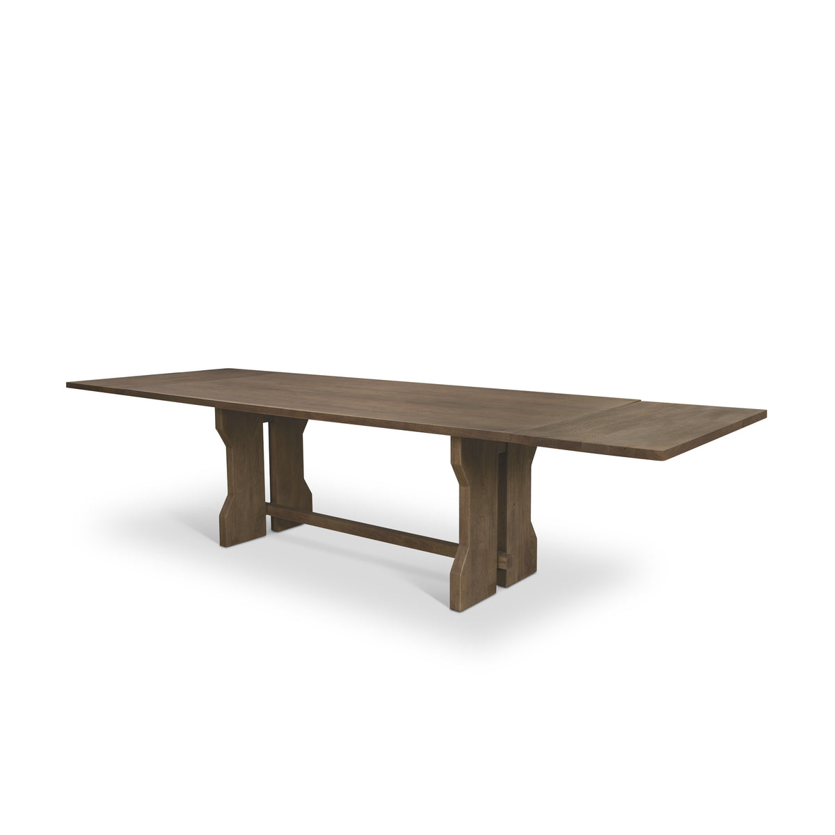 Rooke 124"L x 42"W Rectangular Extendable Dining Table | Modern | Brown Wood | Seats 10-Dining Tables-DECOROLALA