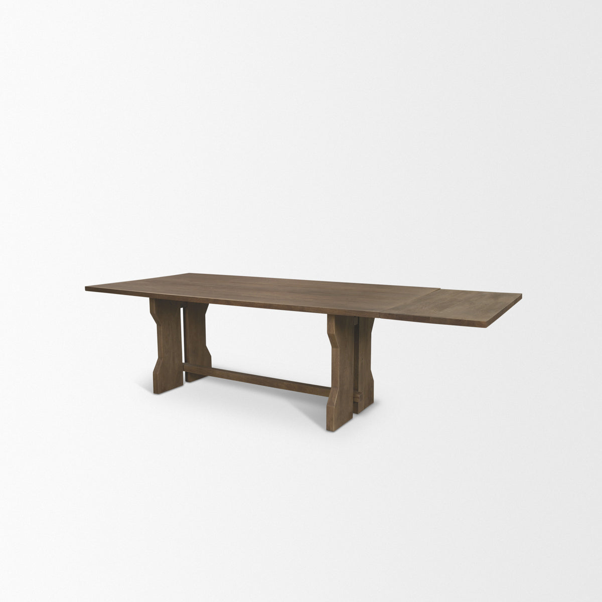 Rooke 124"L x 42"W Rectangular Extendable Dining Table | Modern | Brown Wood | Seats 10-Dining Tables-DECOROLALA