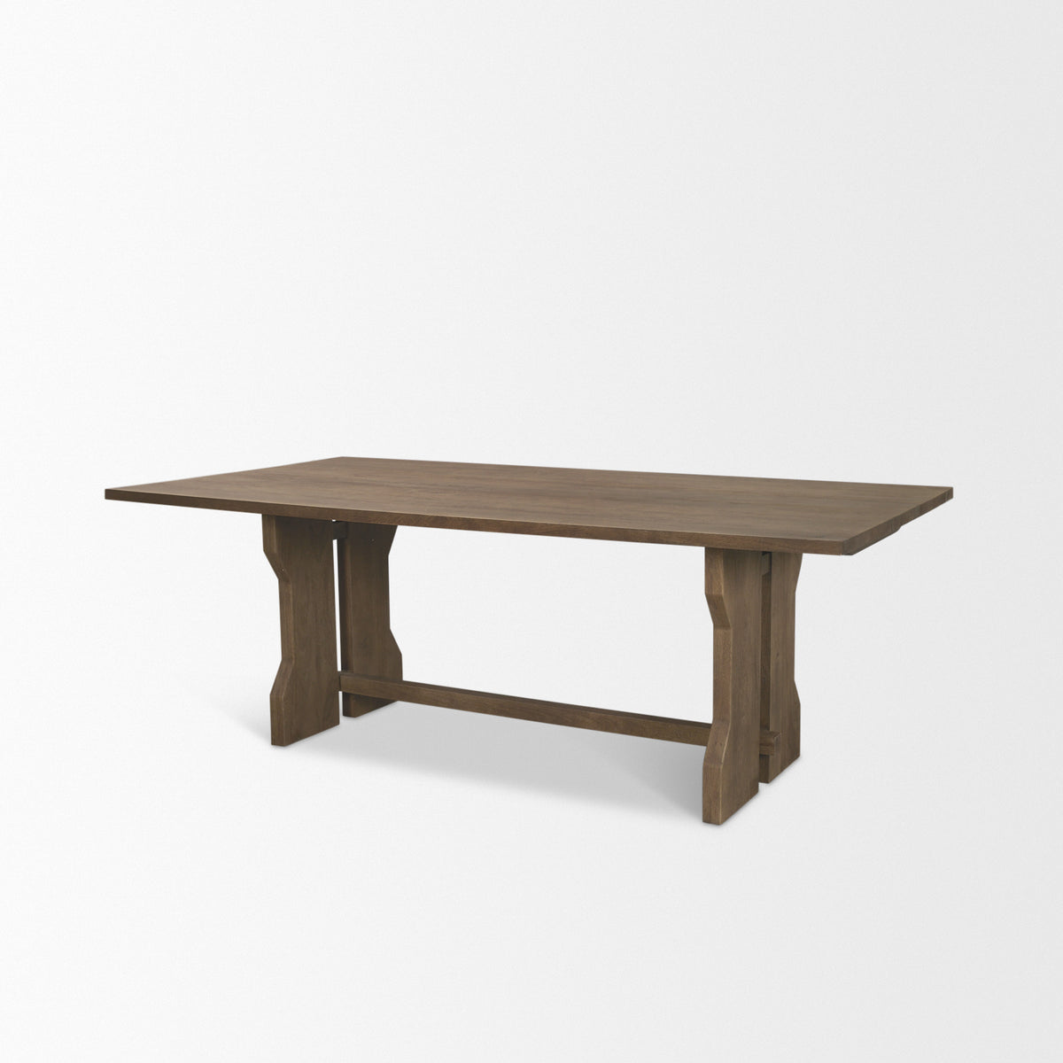Rooke 124"L x 42"W Rectangular Extendable Dining Table | Modern | Brown Wood | Seats 10-Dining Tables-DECOROLALA