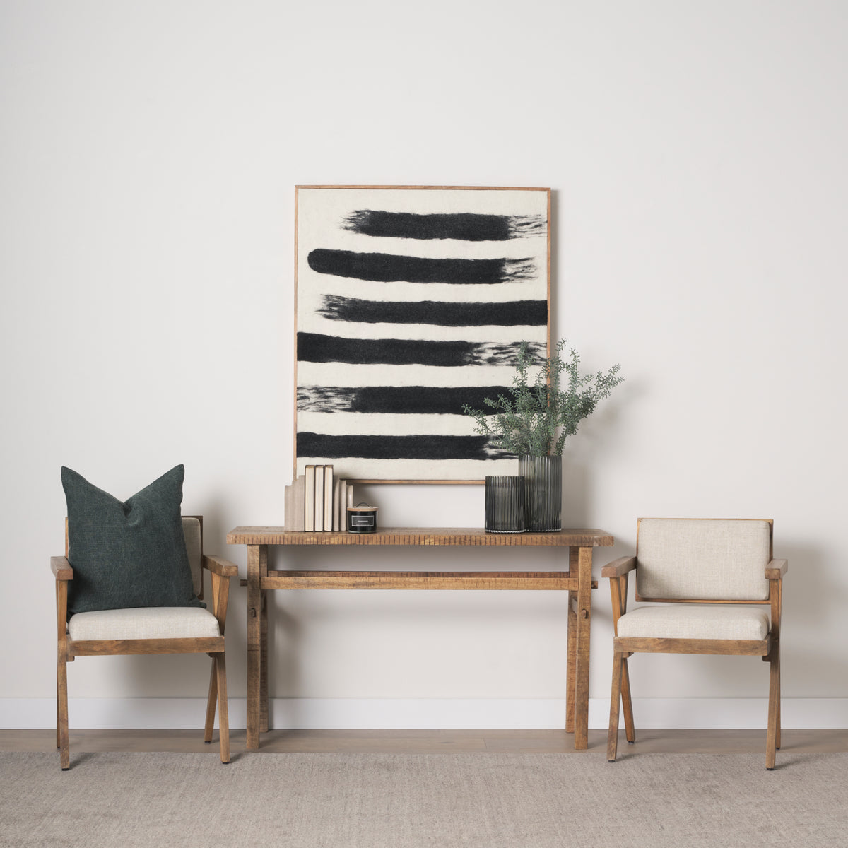 Rosie 54" Blonde Wood Console Table-Console Tables-DECOROLALA
