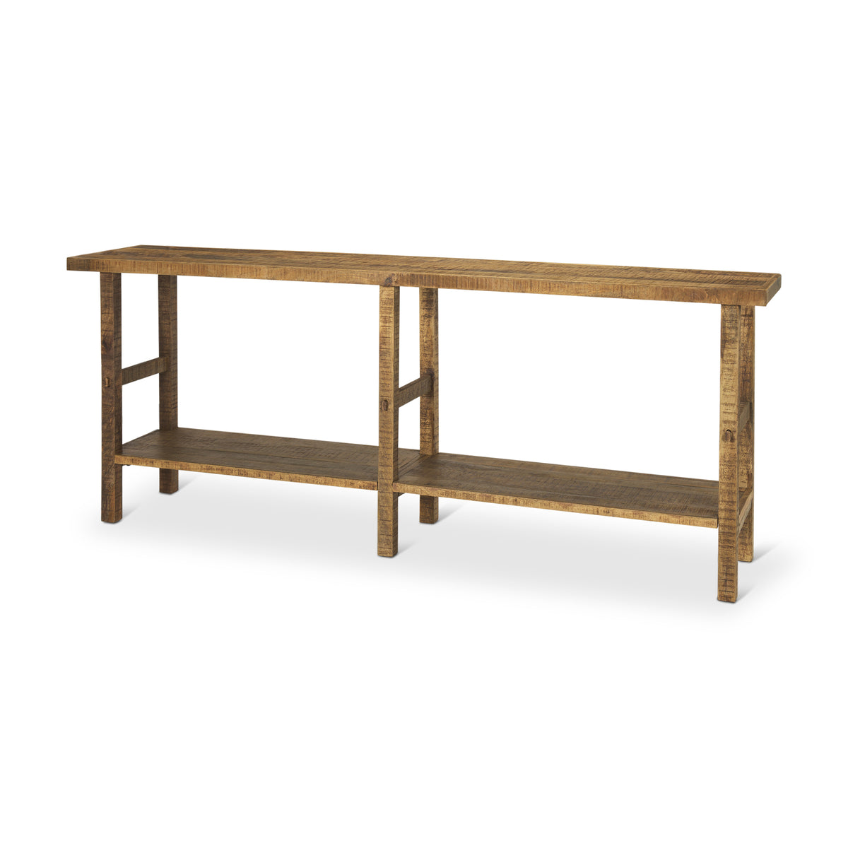 Rosie 76.5" Brown Wood Console Table-Console Tables-DECOROLALA