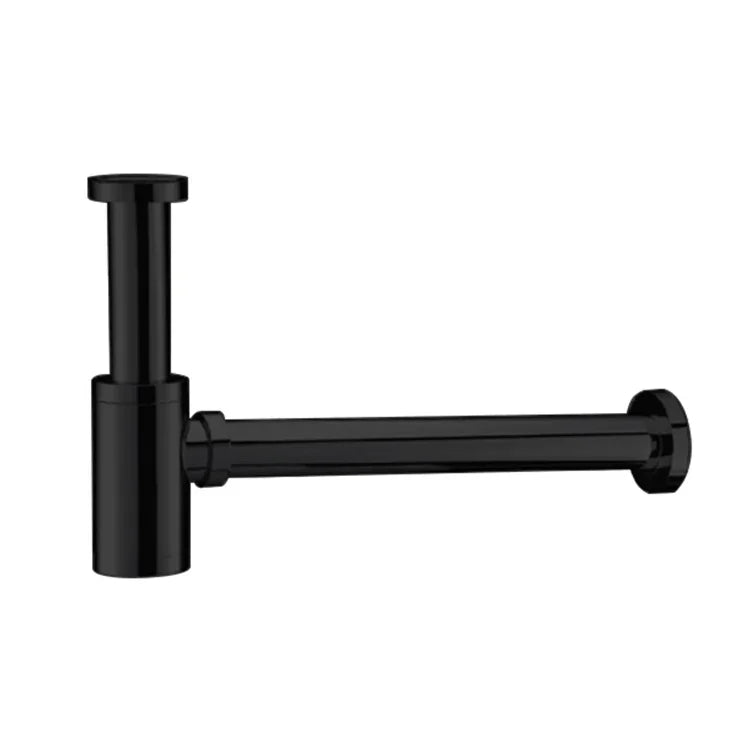 Round Bottle P Trap - Matte Black-Faucet-DECOROLALA