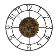 Round Decorative Gear Iron Wall Clock-Wall Clocks-DECOROLALA