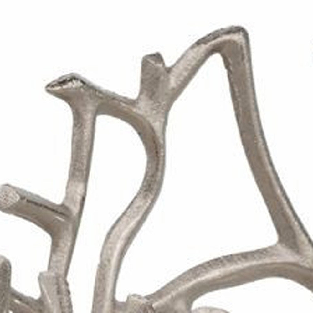 Round Silver Twigs Centerpiece Bowl-Serving Bowls-DECOROLALA