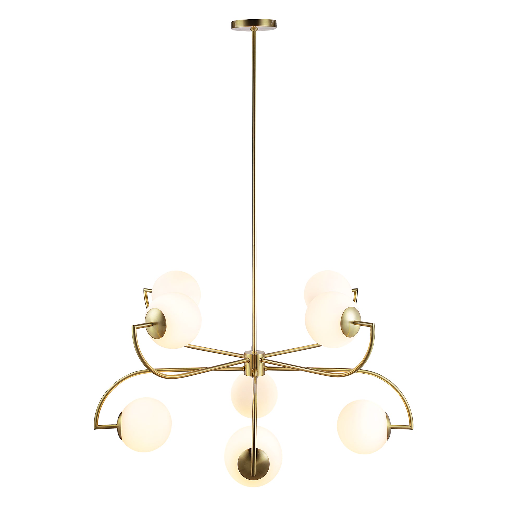 Rover 19" Length Ceiling Fixture, Satin Brass-Ceiling Fixture-DECOROLALA