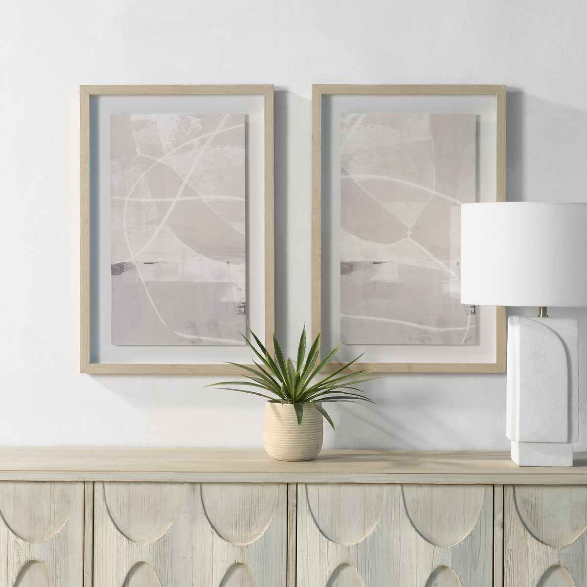 Rovereto 20" Wide Wall Decor, Beige-Wall Art Prints-DECOROLALA