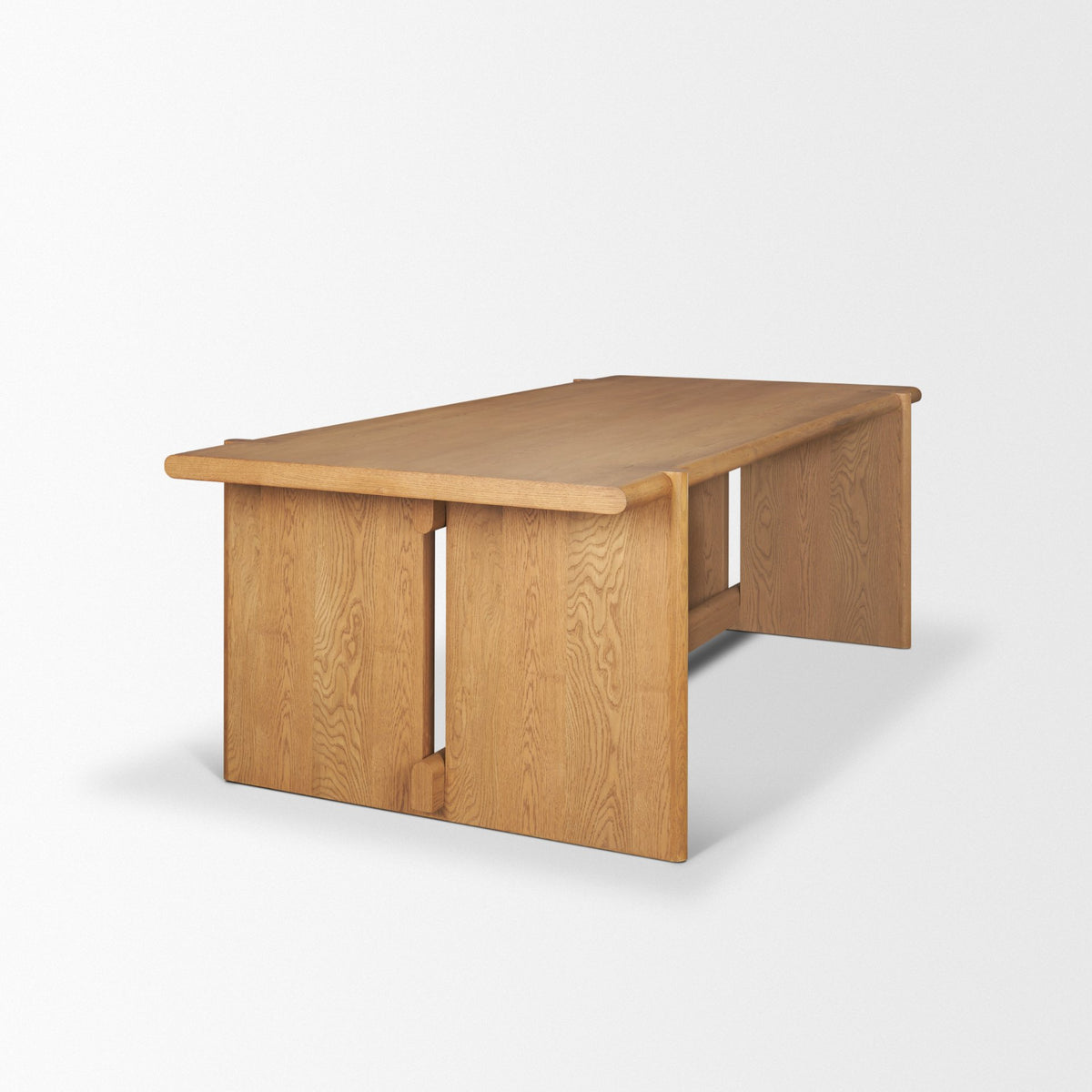 Rowan 94"L x 44"W Rectangular Dining Table | Modern | Light Brown Oak Wood | Seats 8-Dining Tables-DECOROLALA