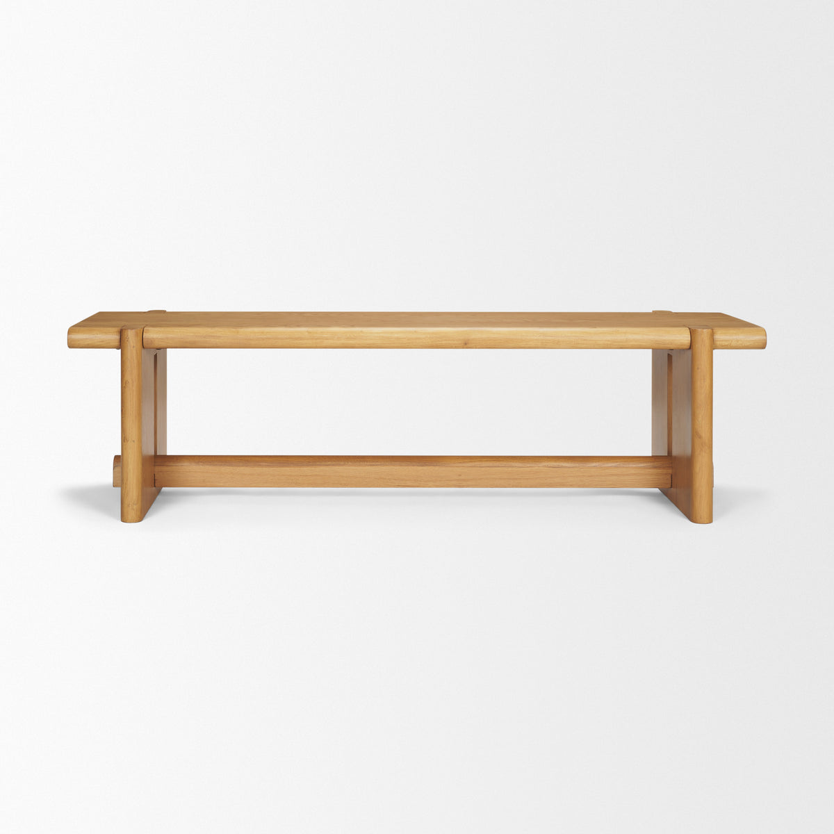 Rowan Light Brown Oak Wood Bench-Benches-DECOROLALA
