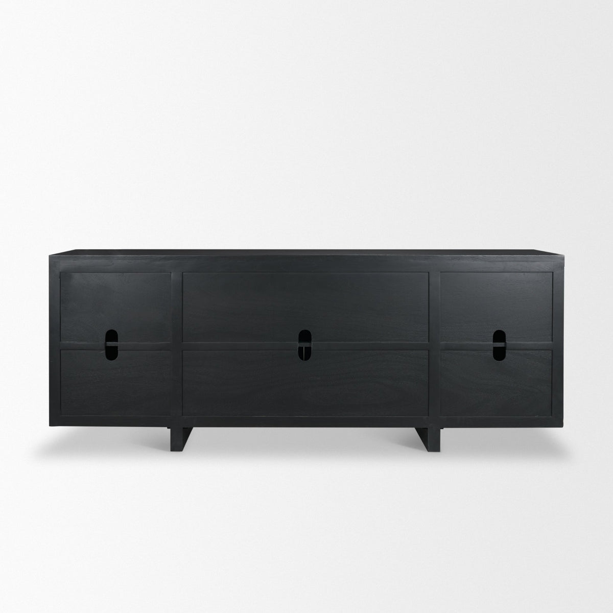 Rowan Oak Wood Closed 4 Door Sideboard-Sideboards & Buffets-DECOROLALA