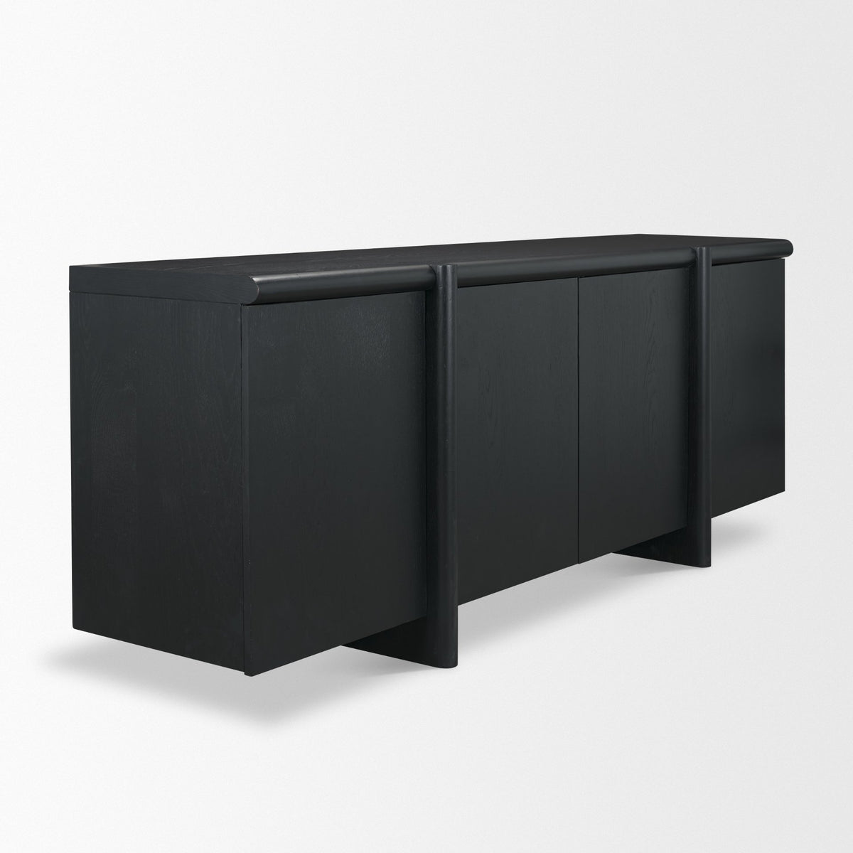 Rowan Oak Wood Closed 4 Door Sideboard-Sideboards & Buffets-DECOROLALA