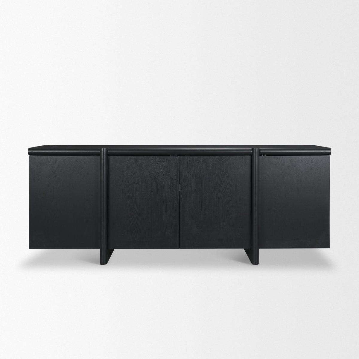 Rowan Oak Wood Closed 4 Door Sideboard-Sideboards & Buffets-DECOROLALA