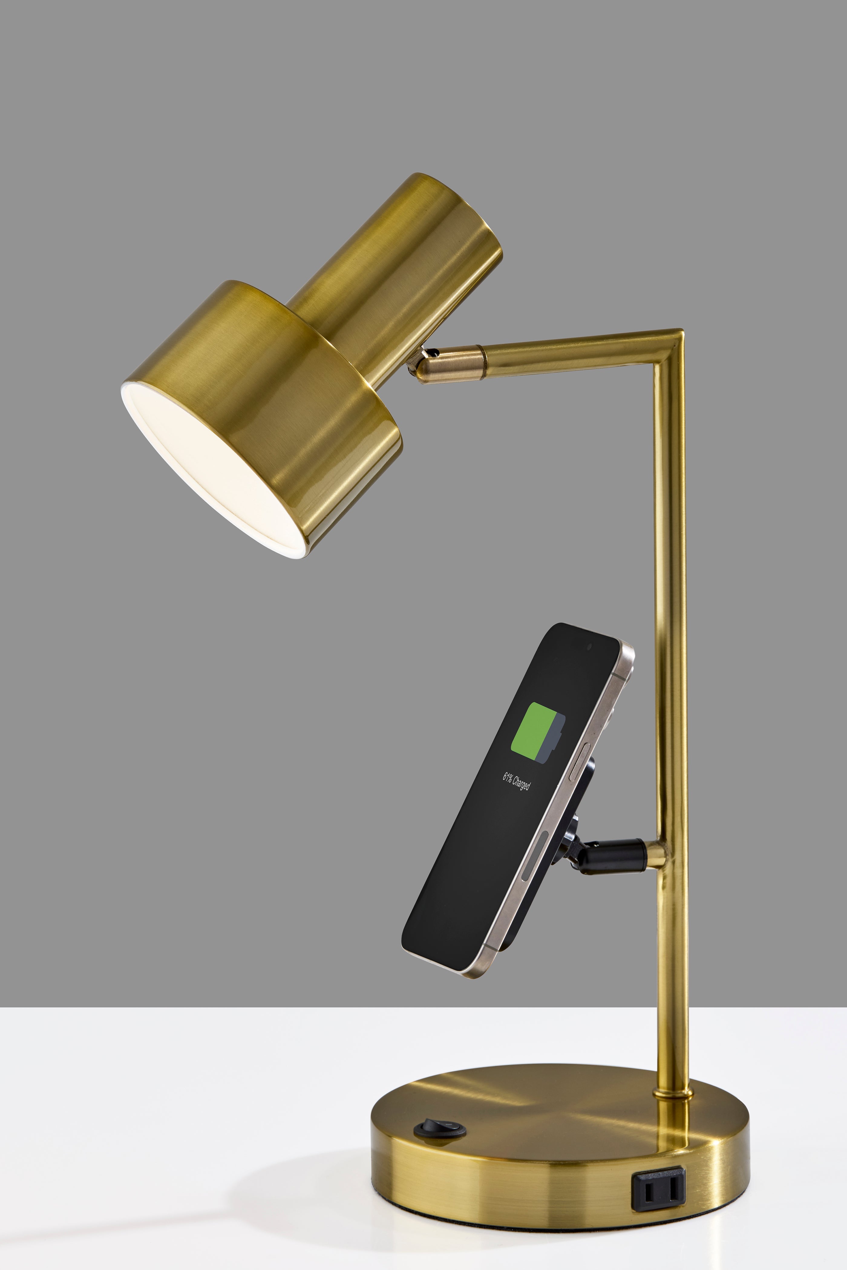 Rowe Supercharger Desk- Antique Brass-Lighting-DECOROLALA