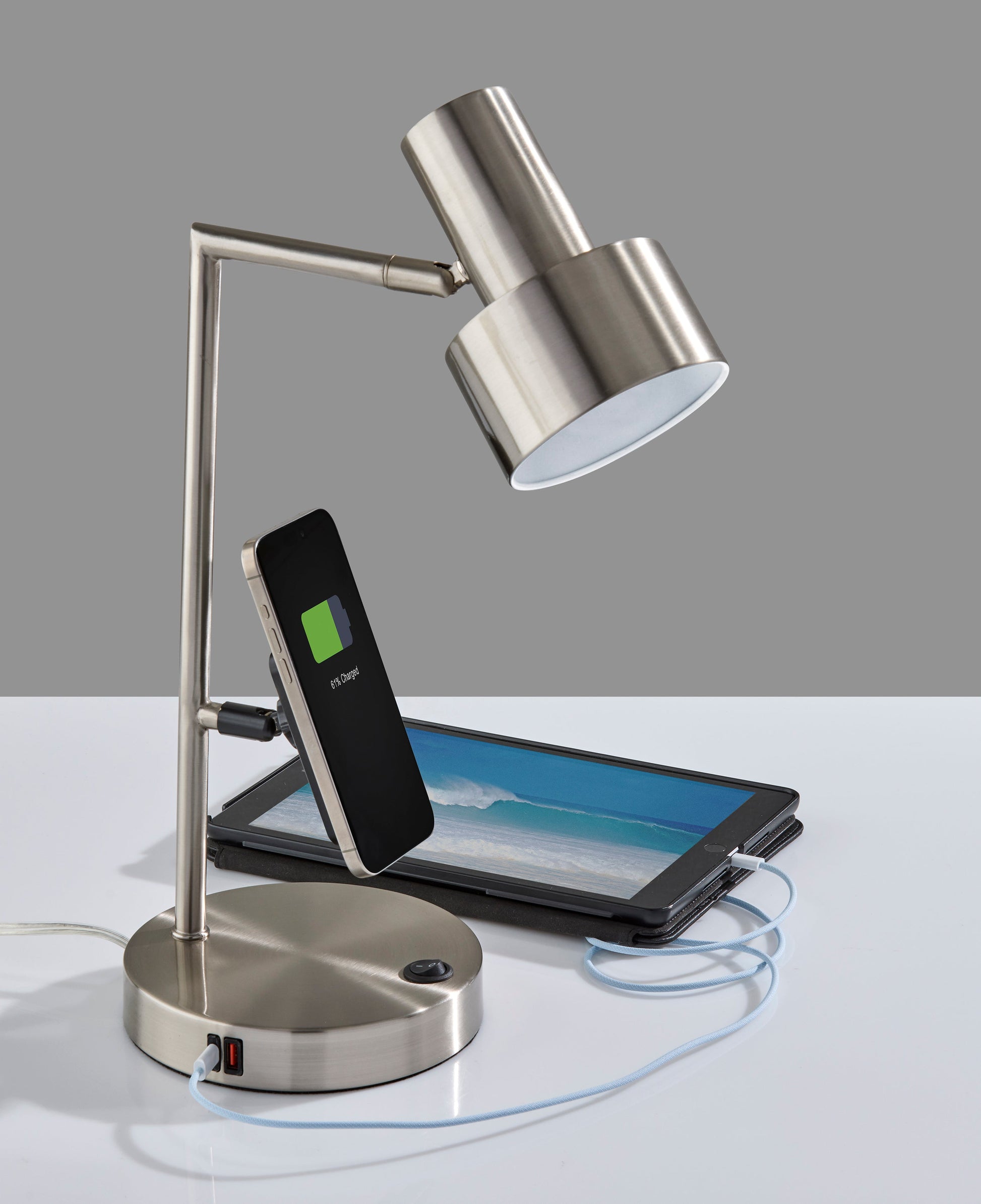 Rowe Supercharger Desk Lamp - 10W Wireless Charging-Lighting-DECOROLALA
