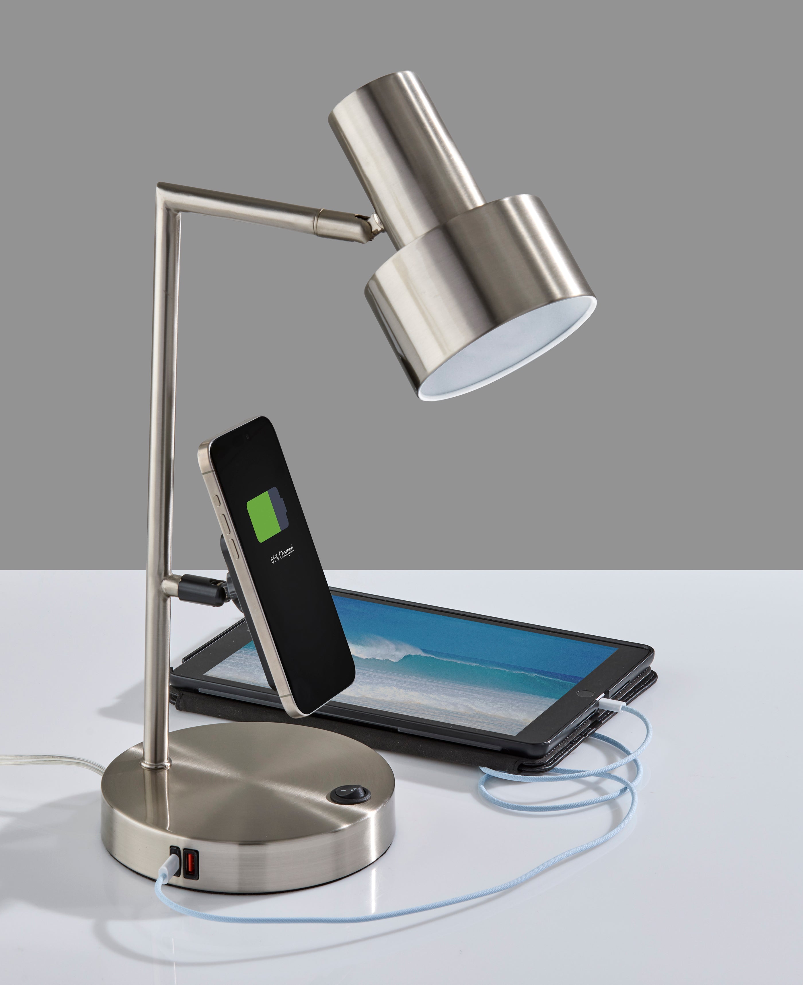 Rowe Supercharger Desk Lamp - 10W Wireless Charging-Lighting-DECOROLALA