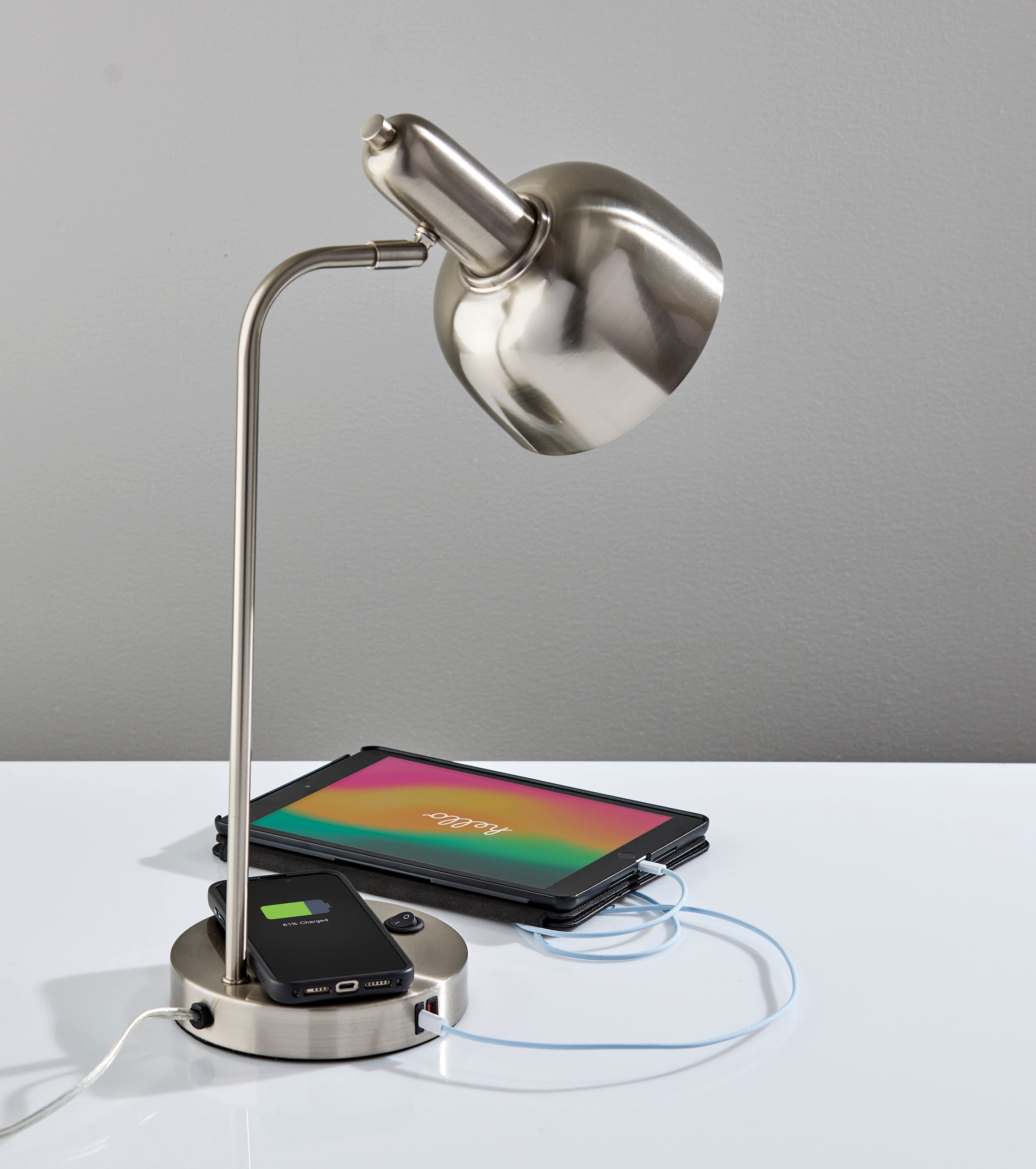 Rowe Supercharger Desk Lamp - USB Charging Black-Lighting-DECOROLALA