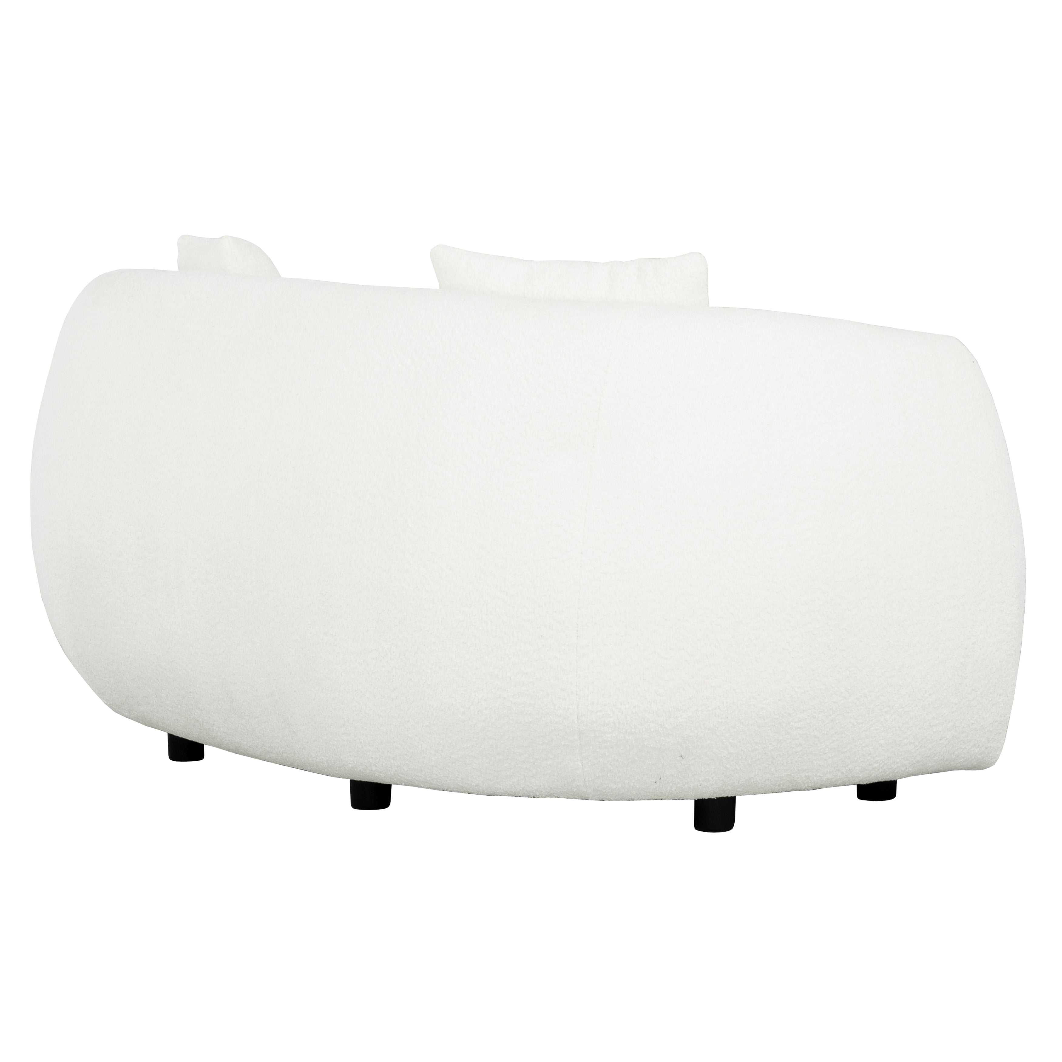 Roxburgh Curved Boucle Loveseat-Loveseat Sofa-DECOROLALA