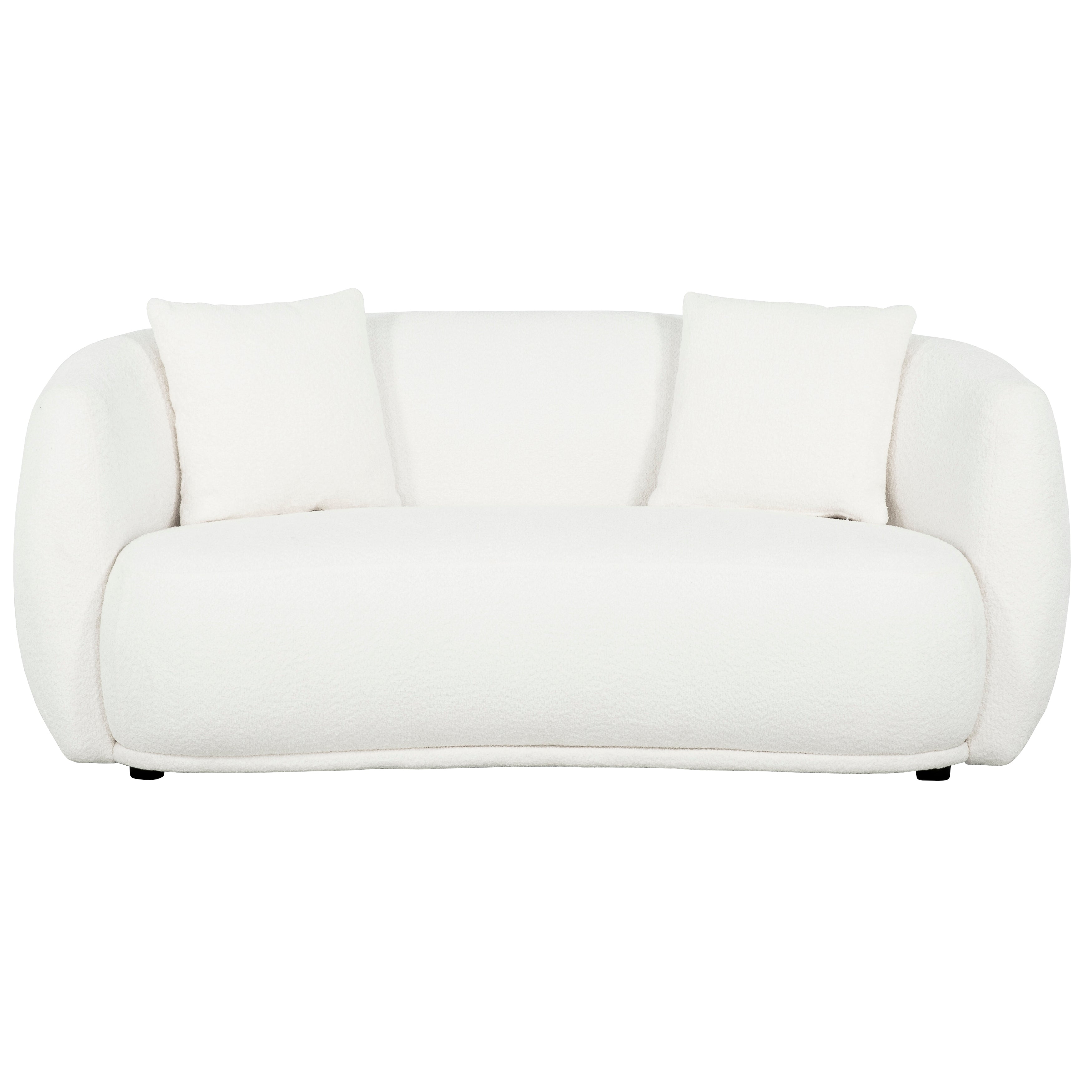 Roxburgh Curved Boucle Loveseat-Loveseat Sofa-DECOROLALA