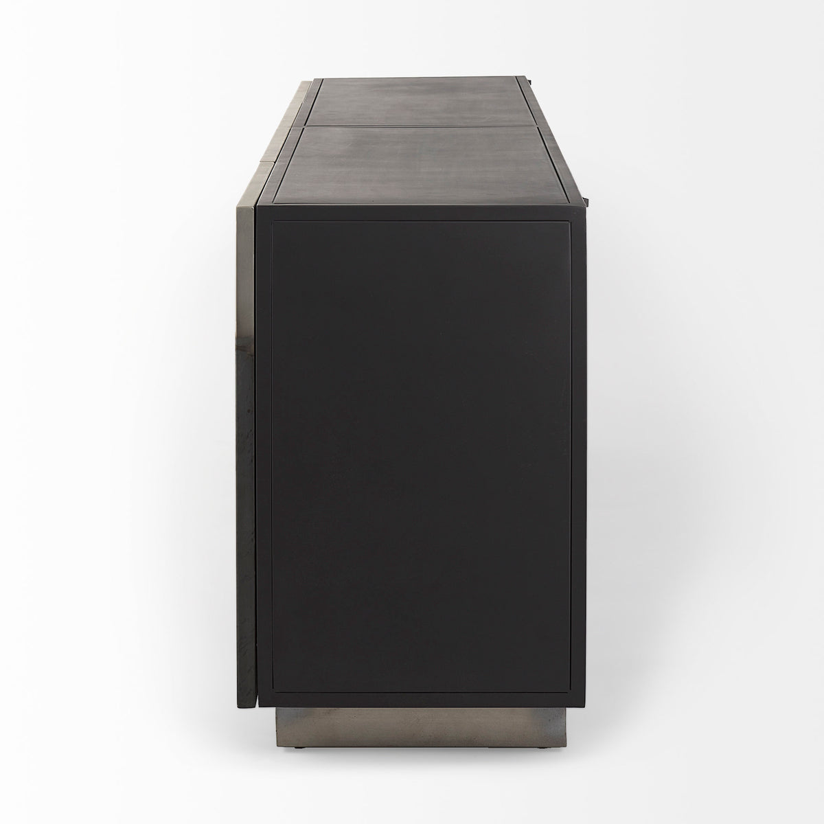 Roxdale 82.0L x 18.0W x 29.0H Acid Wash Metal Sideboard-Sideboards & Buffets-DECOROLALA