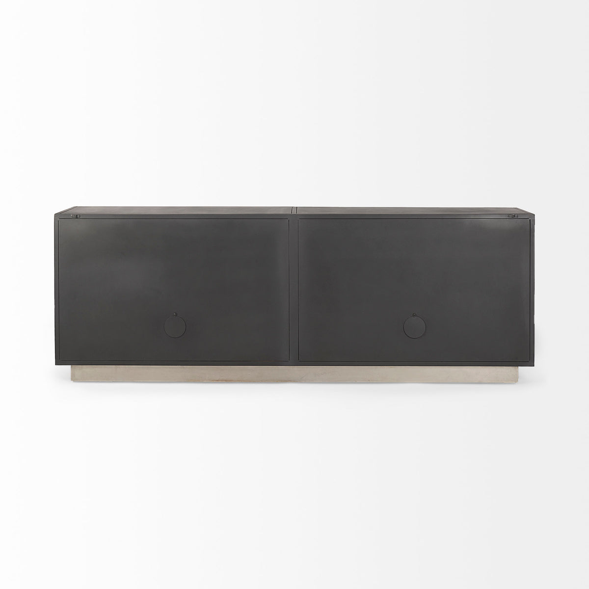 Roxdale 82.0L x 18.0W x 29.0H Acid Wash Metal Sideboard-Sideboards & Buffets-DECOROLALA