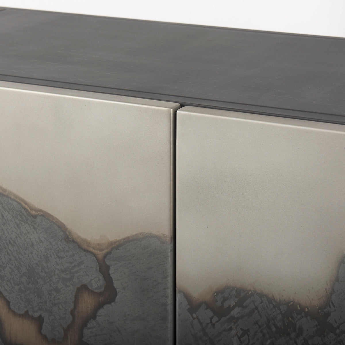 Roxdale 82.0L x 18.0W x 29.0H Acid Wash Metal Sideboard-Sideboards & Buffets-DECOROLALA