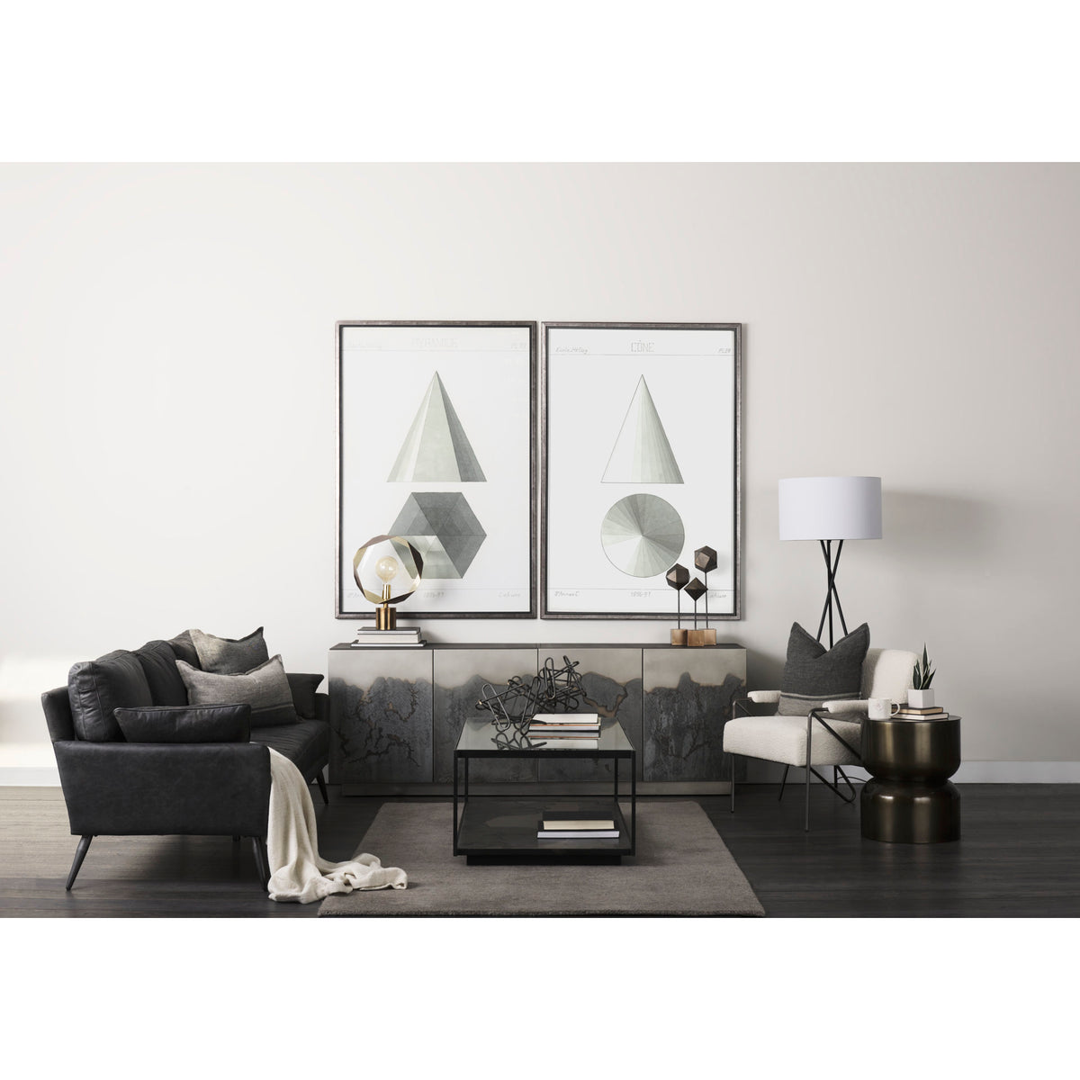Roxdale Acid Wash Metal Sideboard-Sideboards & Buffets-DECOROLALA
