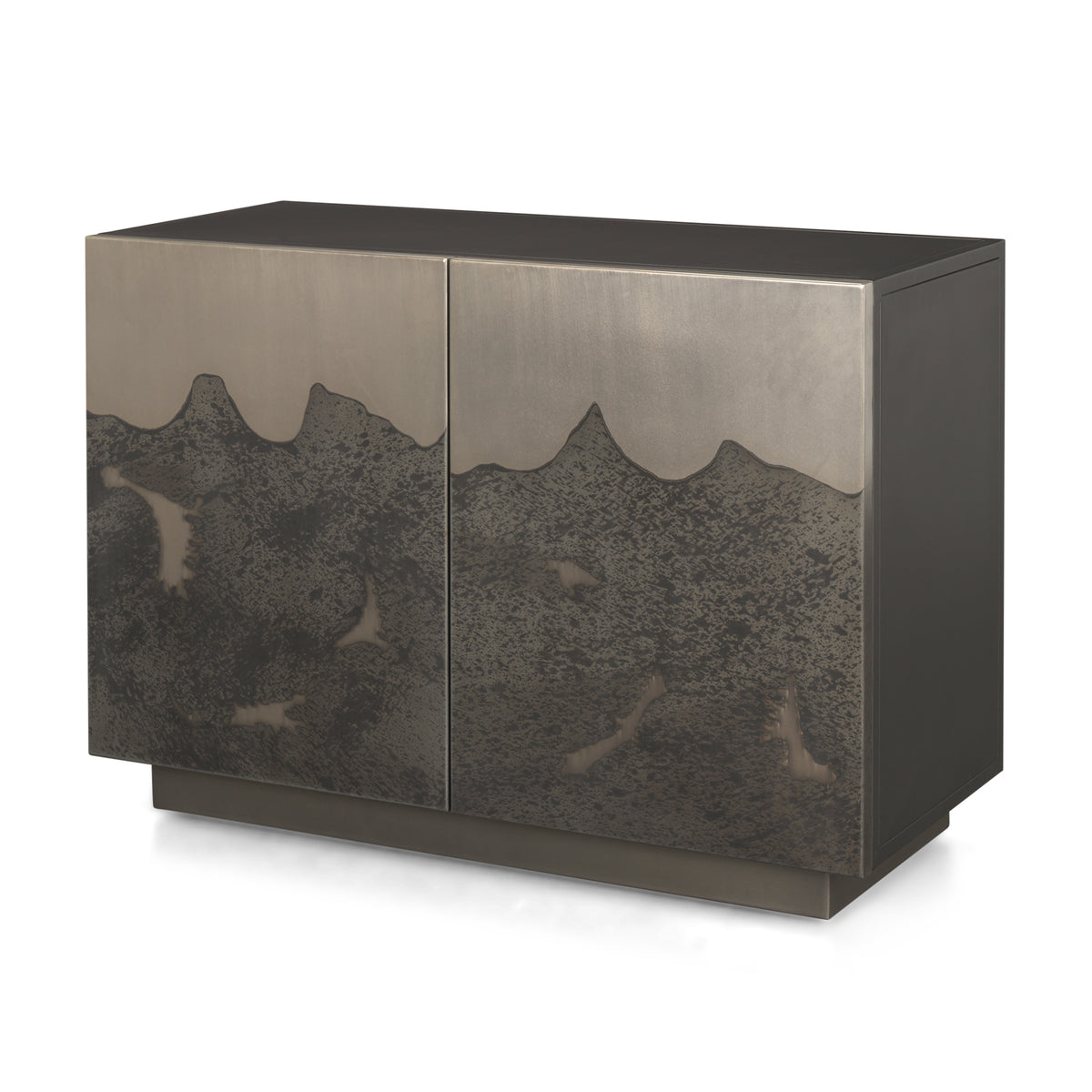 Roxdale Acid Washed Iron Metal Accent Cabinet-Accent Cabinets & Chests-DECOROLALA
