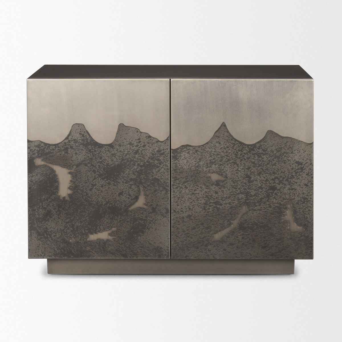 Roxdale Acid Washed Iron Metal Accent Cabinet-Accent Cabinets & Chests-DECOROLALA