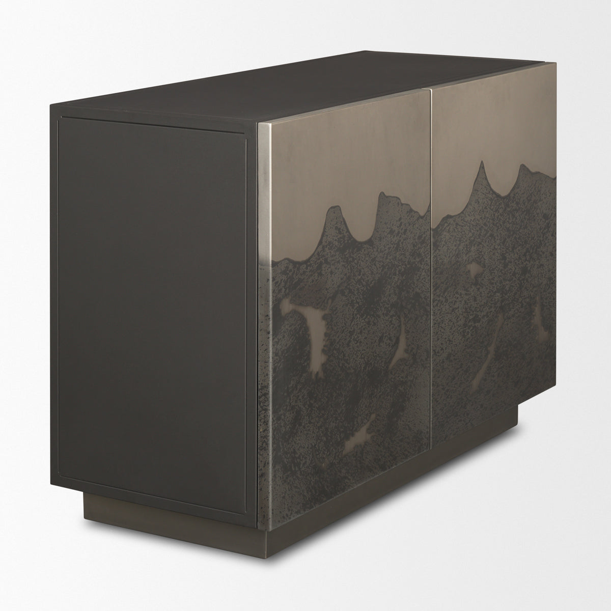 Roxdale Acid Washed Iron Metal Accent Cabinet-Accent Cabinets & Chests-DECOROLALA