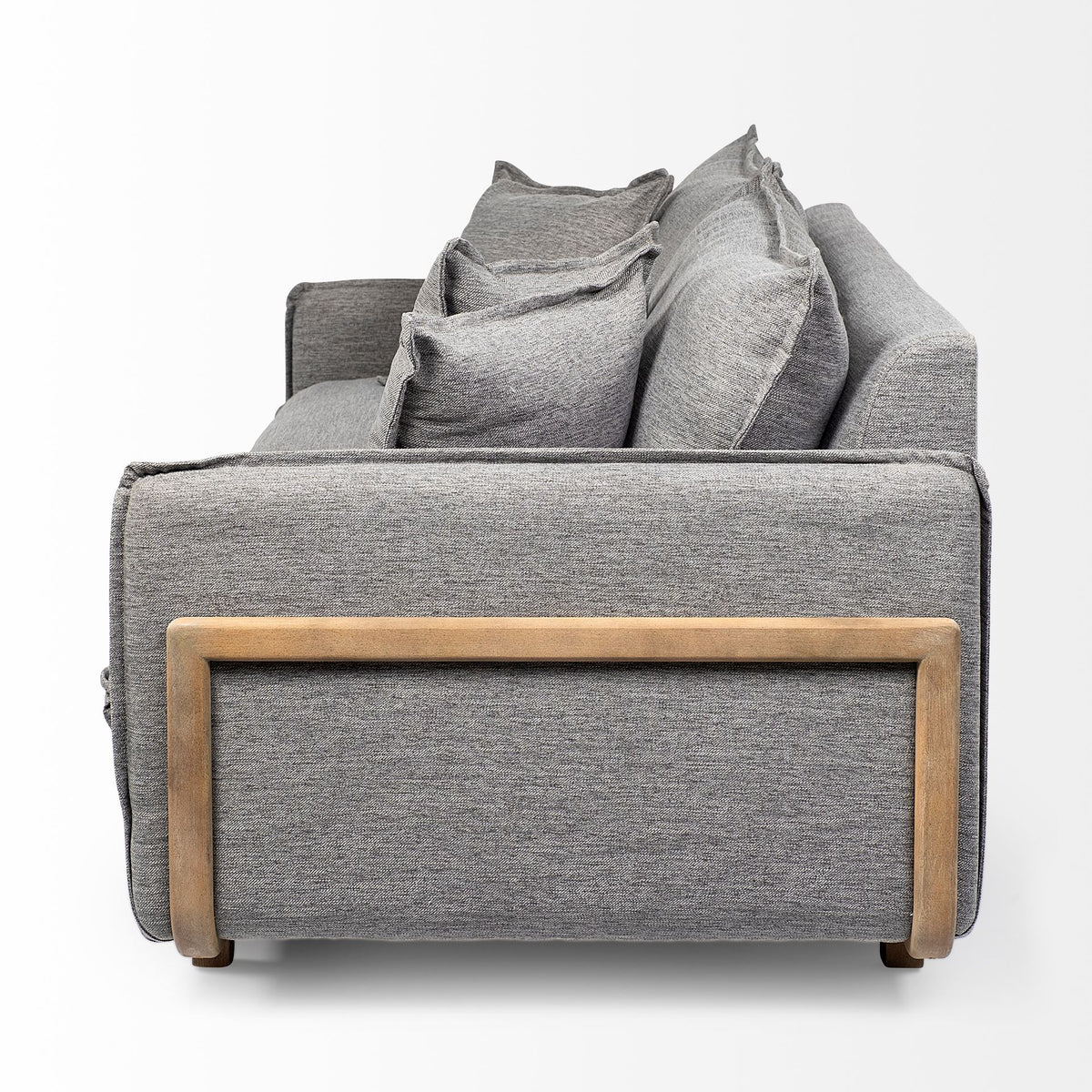 Roy I 84" Castlerock Gray Upholstered Three Seater Sofa-Sofa & Sectionals-DECOROLALA