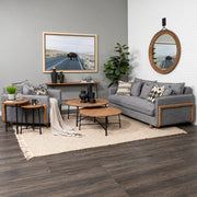 Roy I 84" Castlerock Gray Upholstered Three Seater Sofa-Sofa & Sectionals-DECOROLALA