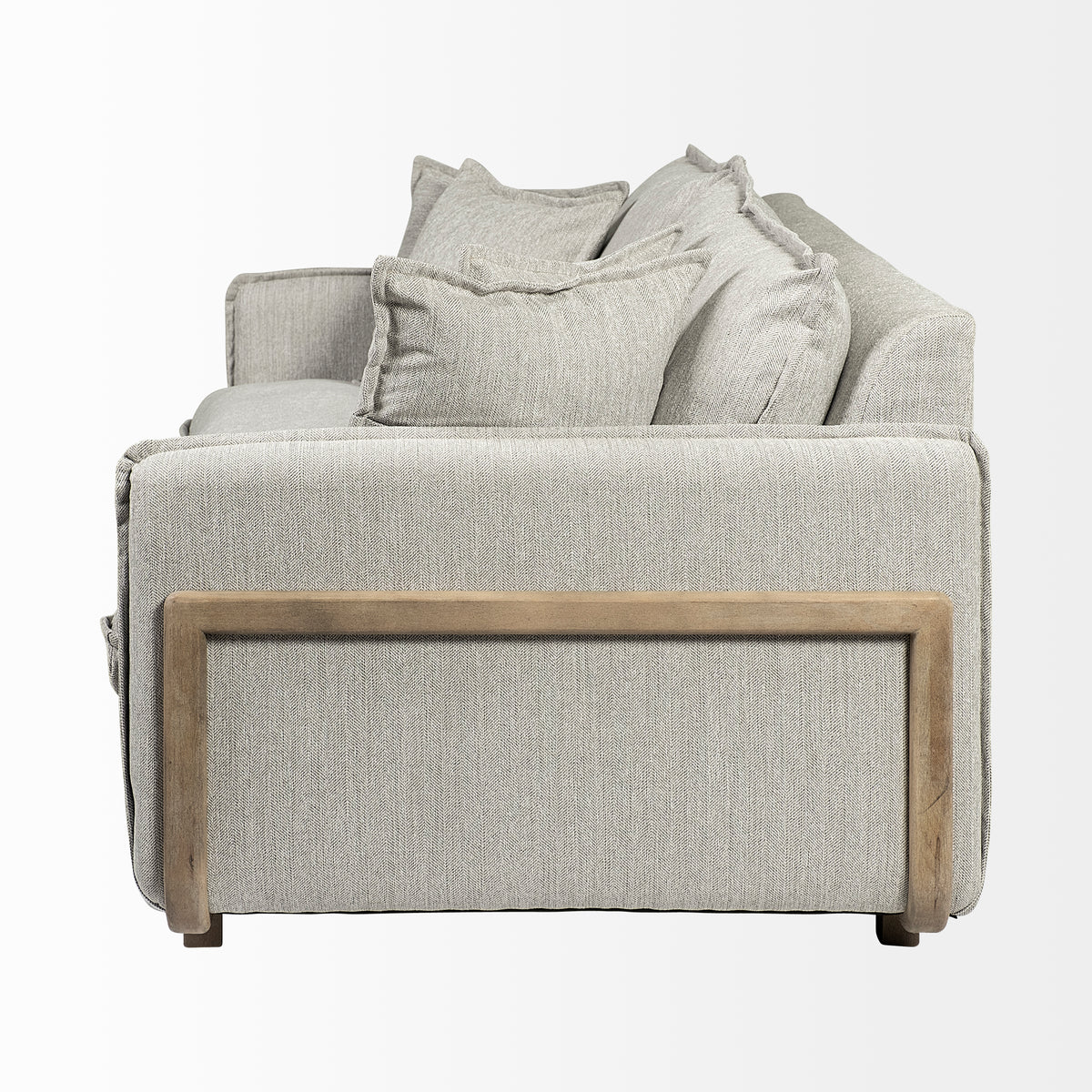 Roy I 84" Frost Gray Upholstered Three Seater Sofa-Sofa & Sectionals-DECOROLALA