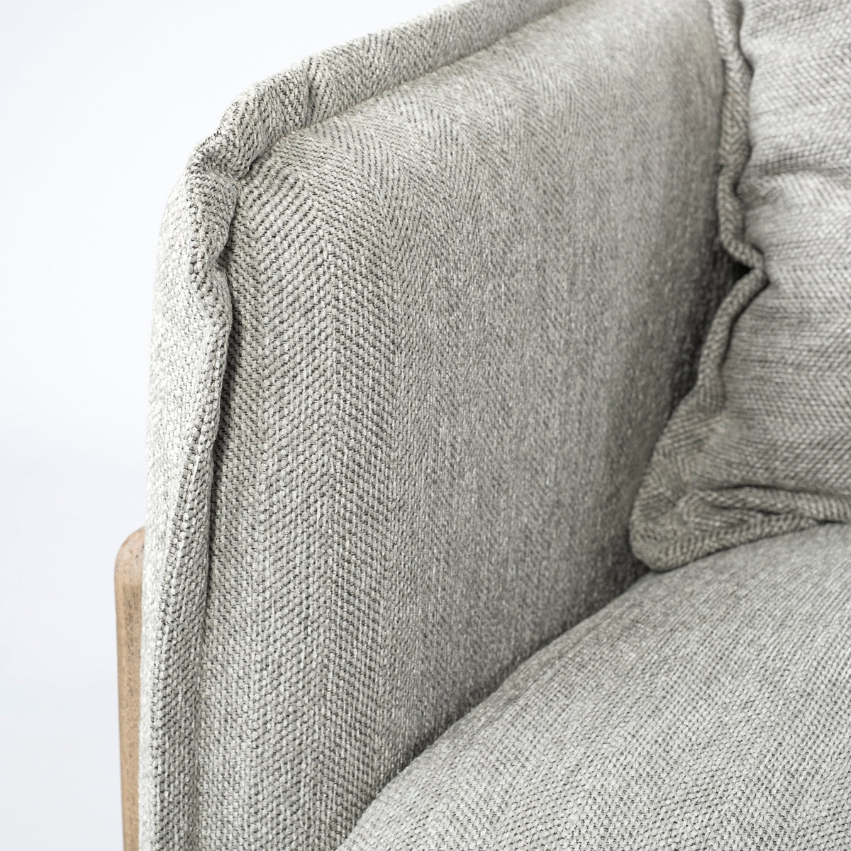 Roy I 84" Frost Gray Upholstered Three Seater Sofa-Sofa & Sectionals-DECOROLALA