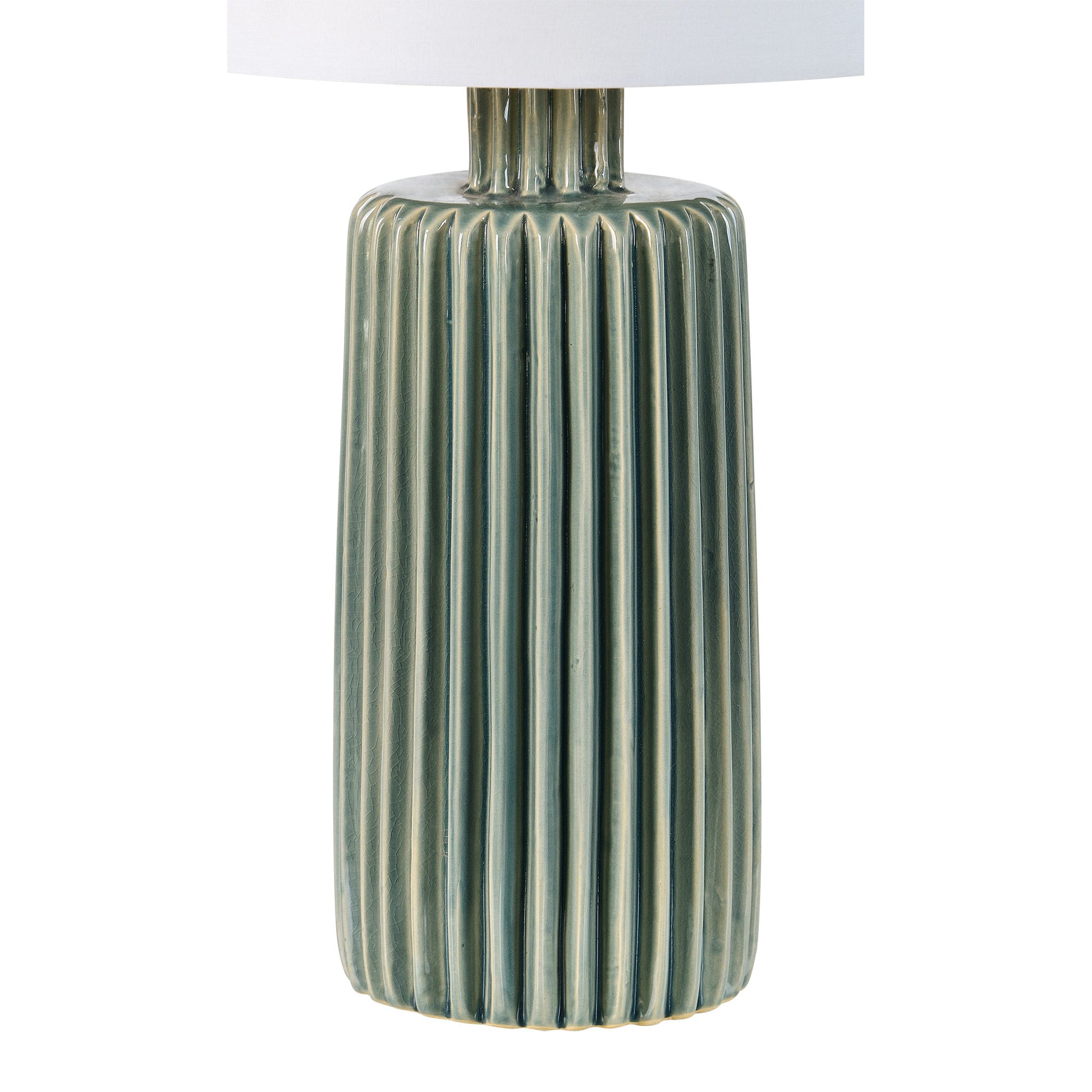 Roza 24.5" Olive Ceramic Table Lamp-Table Lamp-DECOROLALA