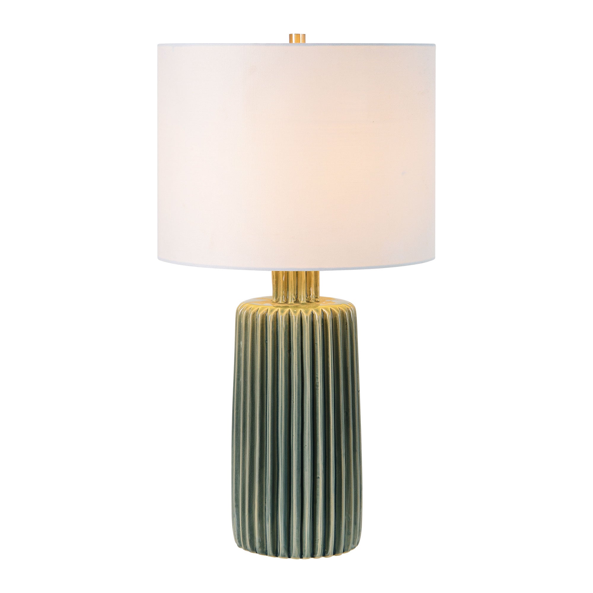 Roza 24.5" Olive Ceramic Table Lamp-Table Lamp-DECOROLALA