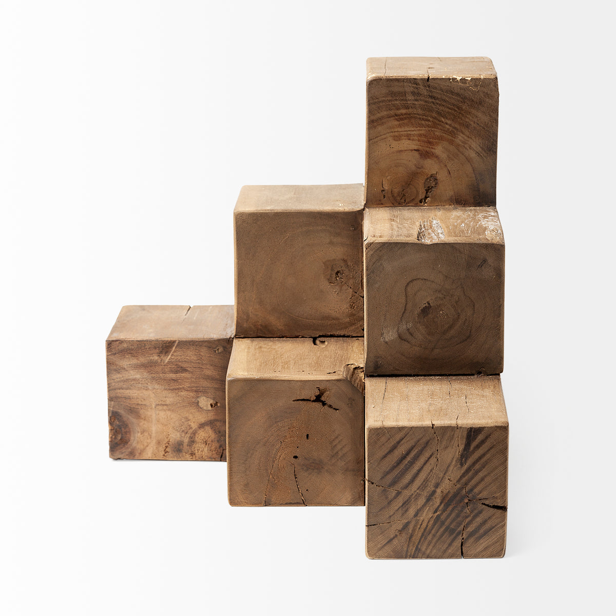 Rubik 15L x 10W Natural Wooden Cube Display Object-Objects-DECOROLALA