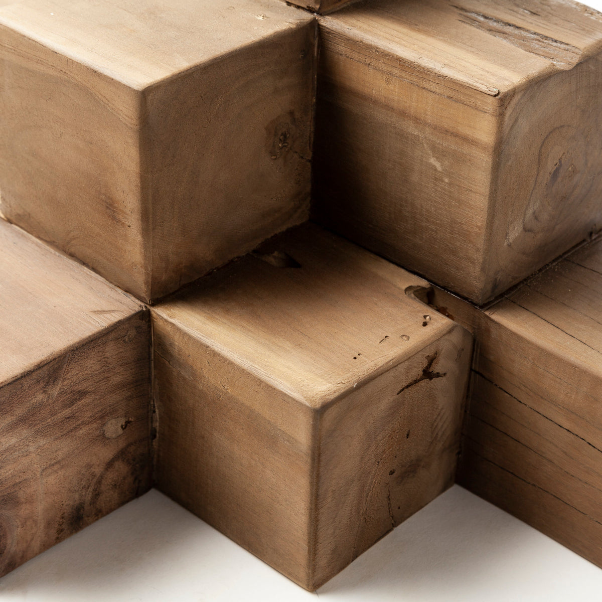 Rubik 15L x 10W Natural Wooden Cube Display Object-Objects-DECOROLALA