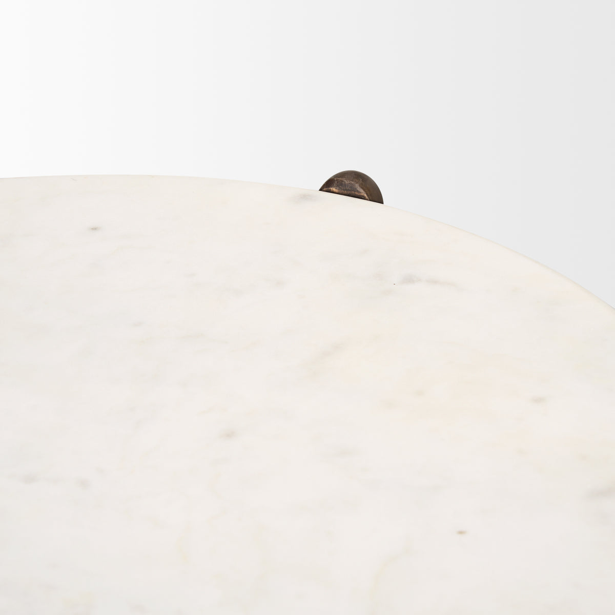 Rumer Dark Brown Wood w/ White Marble Side Table-End and Side Tables-DECOROLALA
