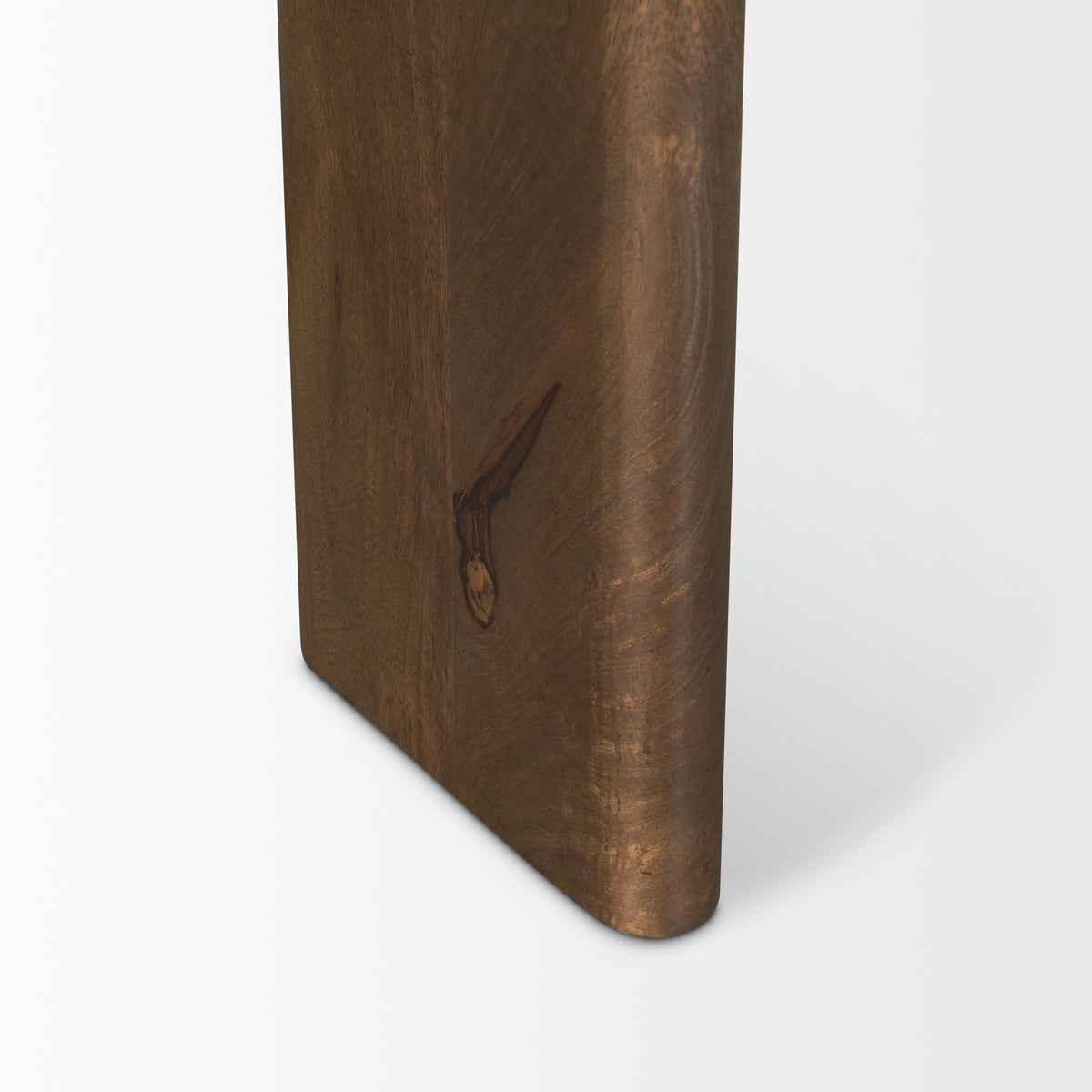 Rumer Dark Brown Wood w/ White Marble Side Table-End and Side Tables-DECOROLALA