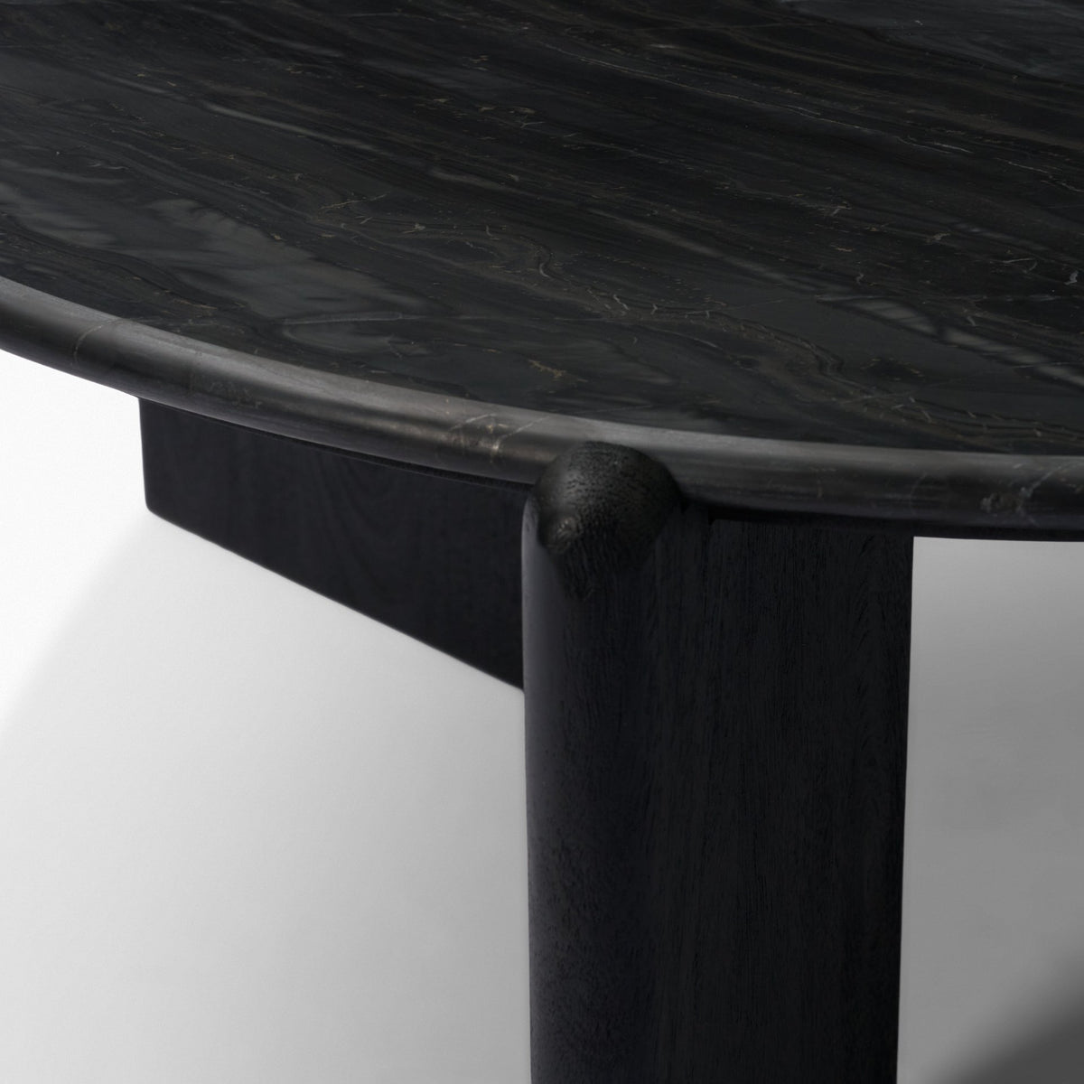 Rumer Dark Wood w/ White Marble Coffee Table-Coffee Tables-DECOROLALA