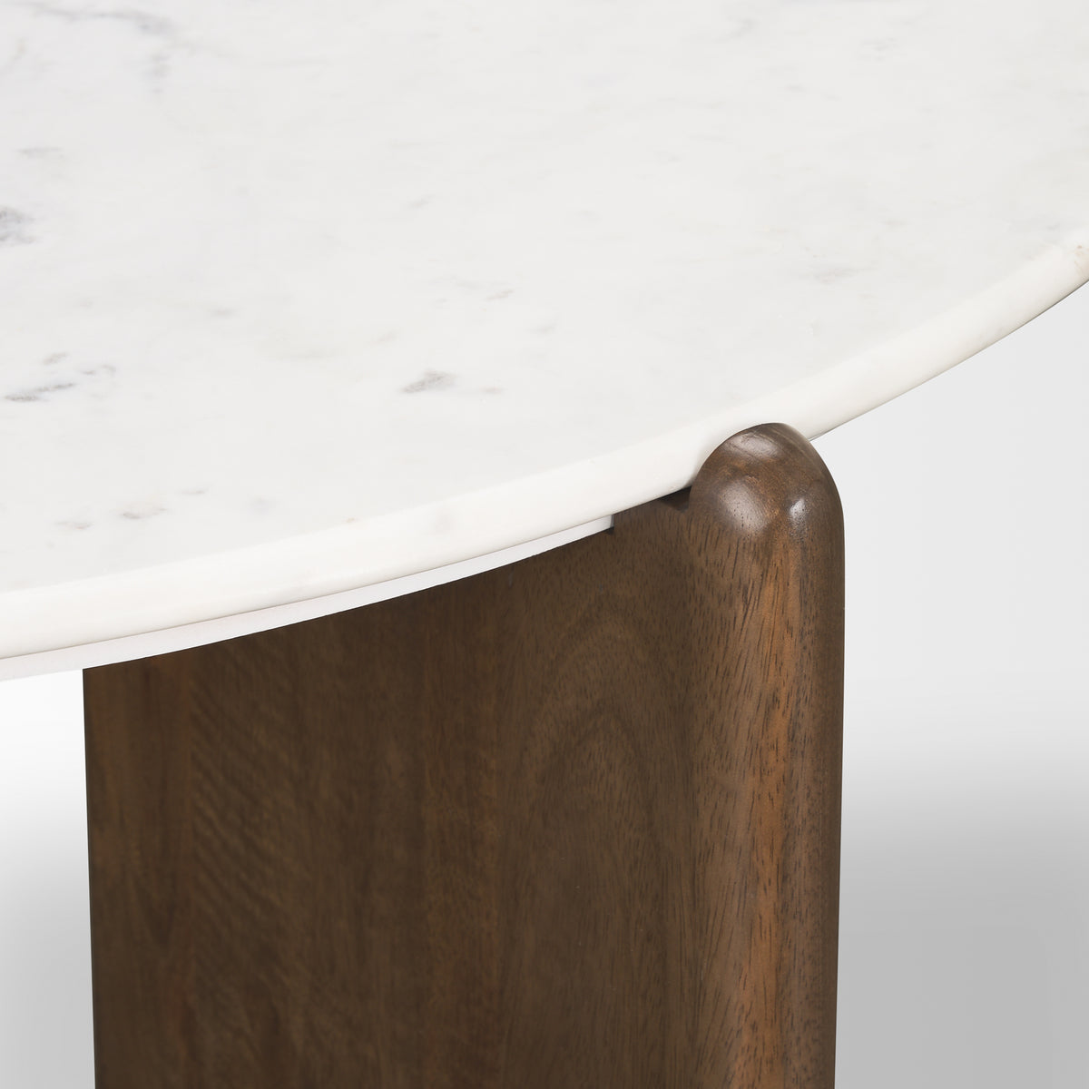 Rumer Dark Wood w/ White Marble Coffee Table-Coffee Tables-DECOROLALA