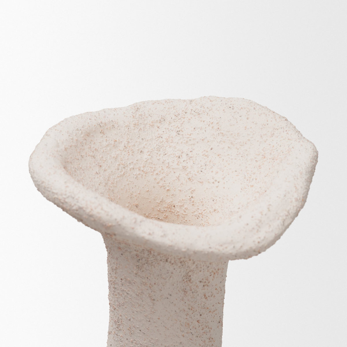 Runa Large Cream Ceramic Rustic Decorative Bottle-Objects-DECOROLALA