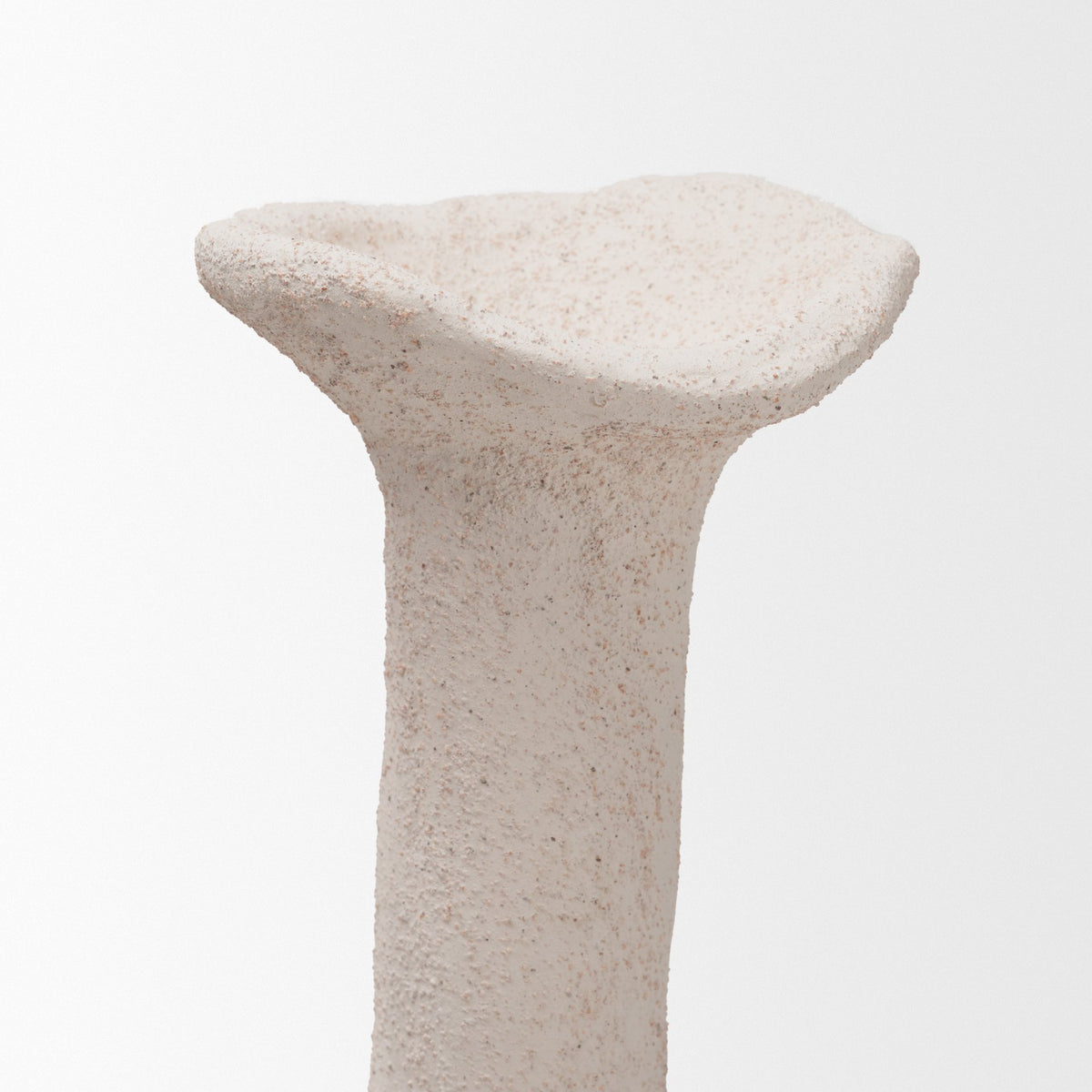 Runa Large Cream Ceramic Rustic Decorative Bottle-Objects-DECOROLALA