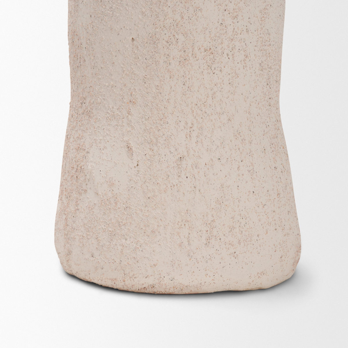 Runa Large Cream Ceramic Rustic Decorative Bottle-Objects-DECOROLALA