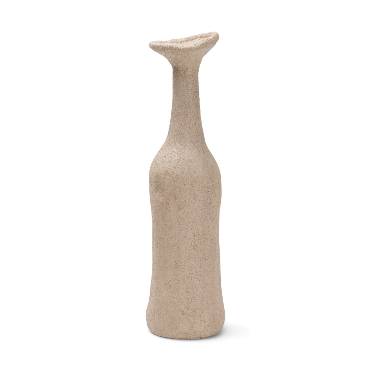 Runa Small Taupe Ceramic Rustic Decorative Bottle-Objects-DECOROLALA